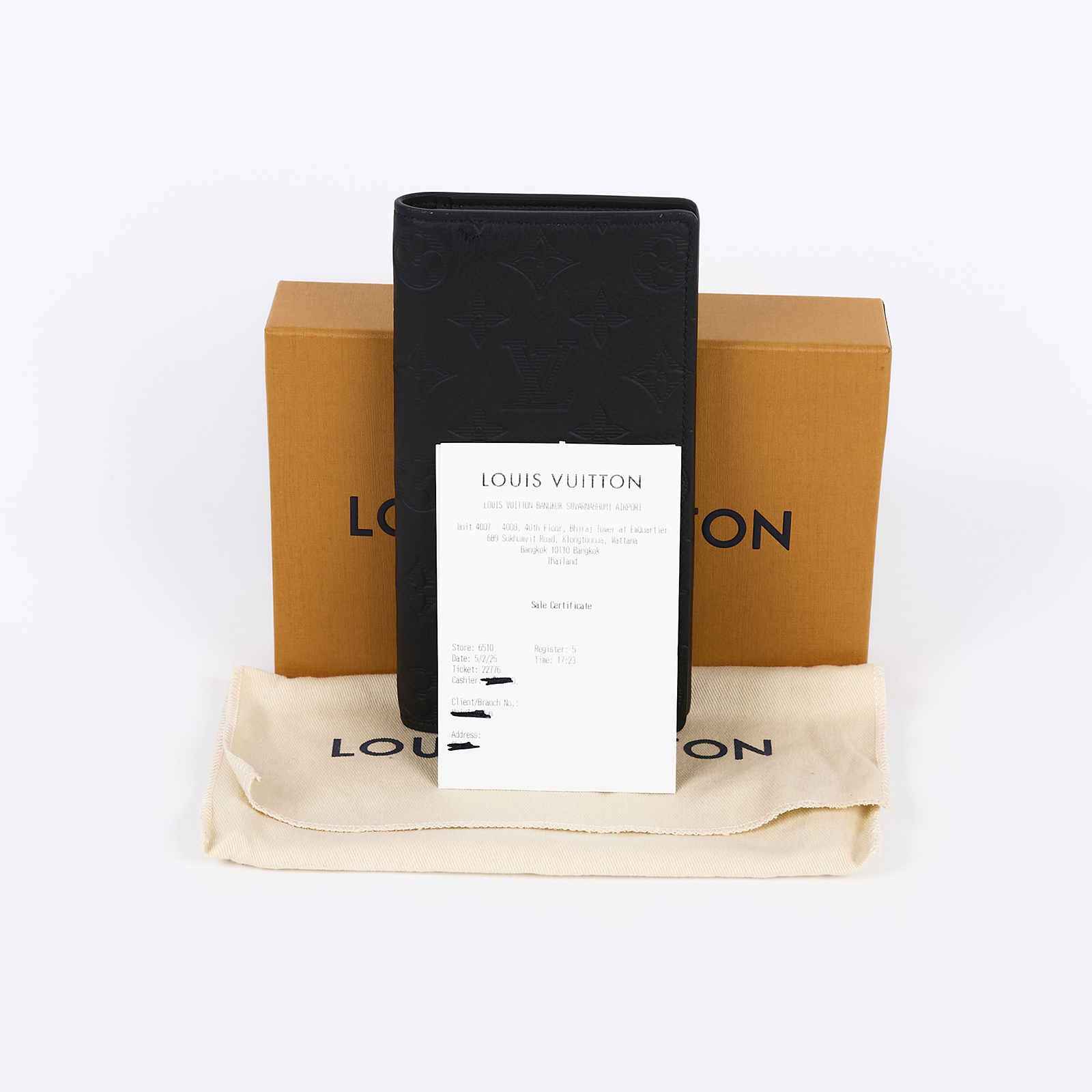 路易威登 LOUIS VUITTON Brazza 錢包 長夾 小牛皮 M62900 晶片款 黑壓紋Brazza長夾 原廠盒子/防塵袋/購買證明