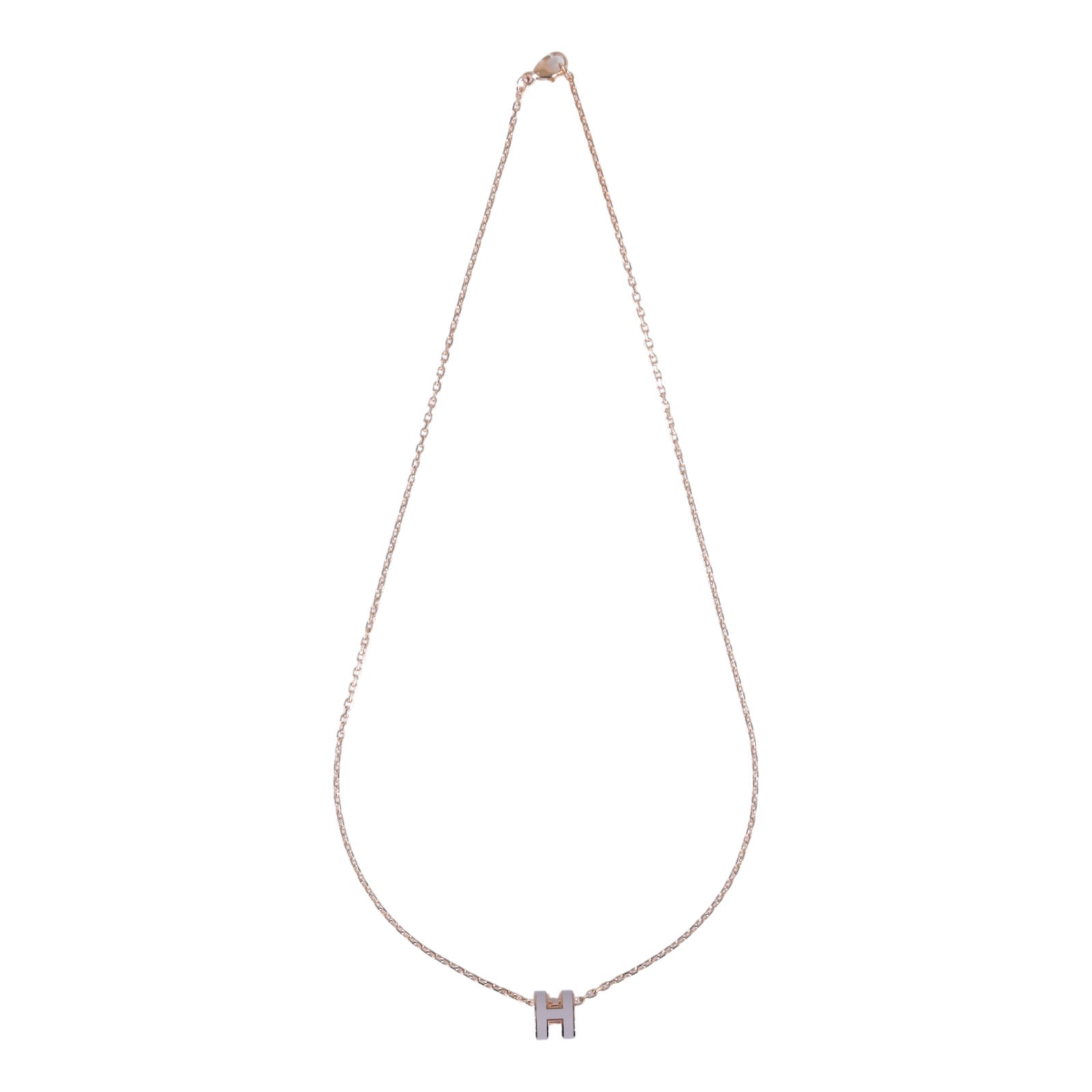 愛馬仕 Hermes Mini Pop H 墜飾 POPHPMINI  粉MINI POP H項鍊 原廠盒子/內襯