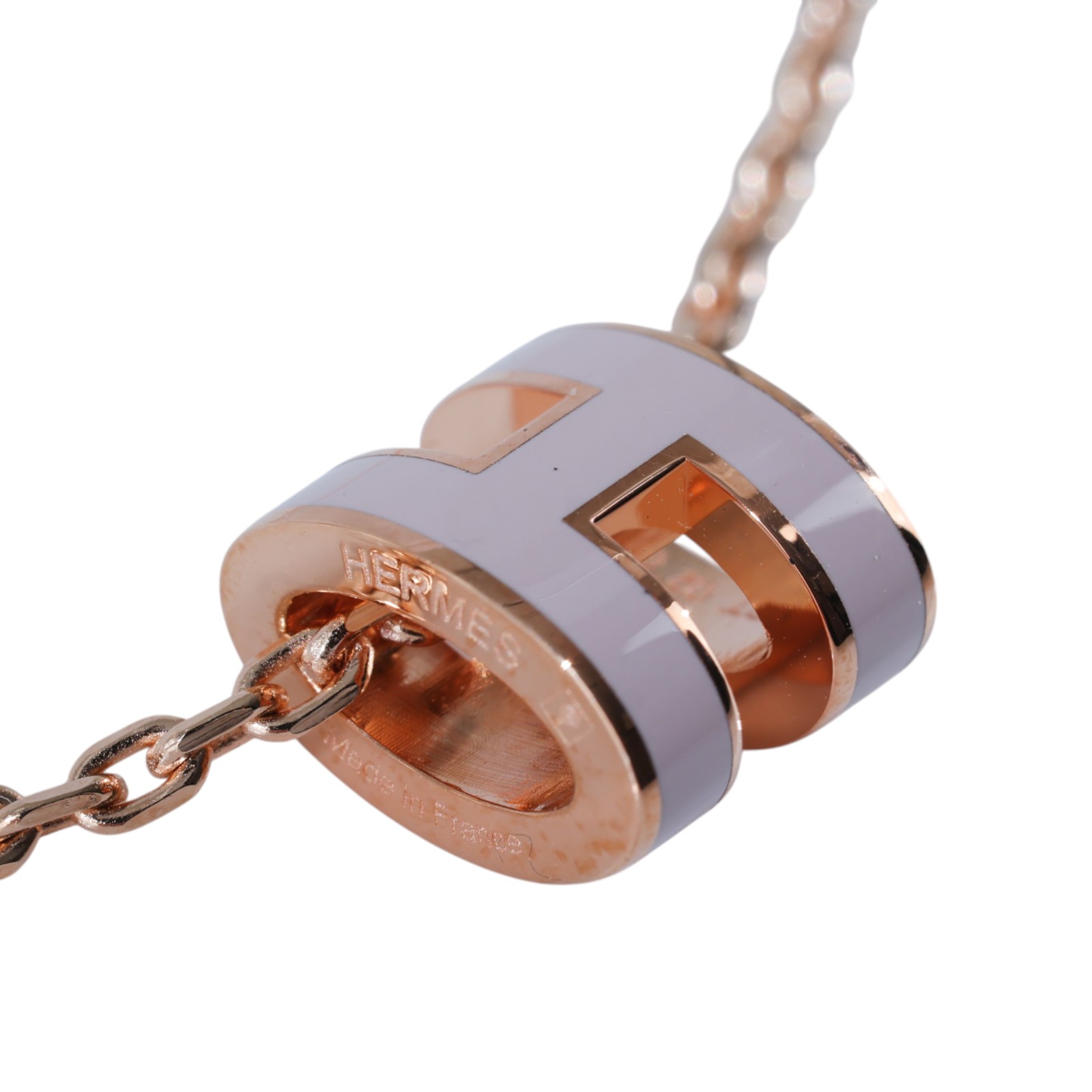 愛馬仕 Hermes Mini Pop H 墜飾 POPHPMINI  粉MINI POP H項鍊 原廠盒子/內襯