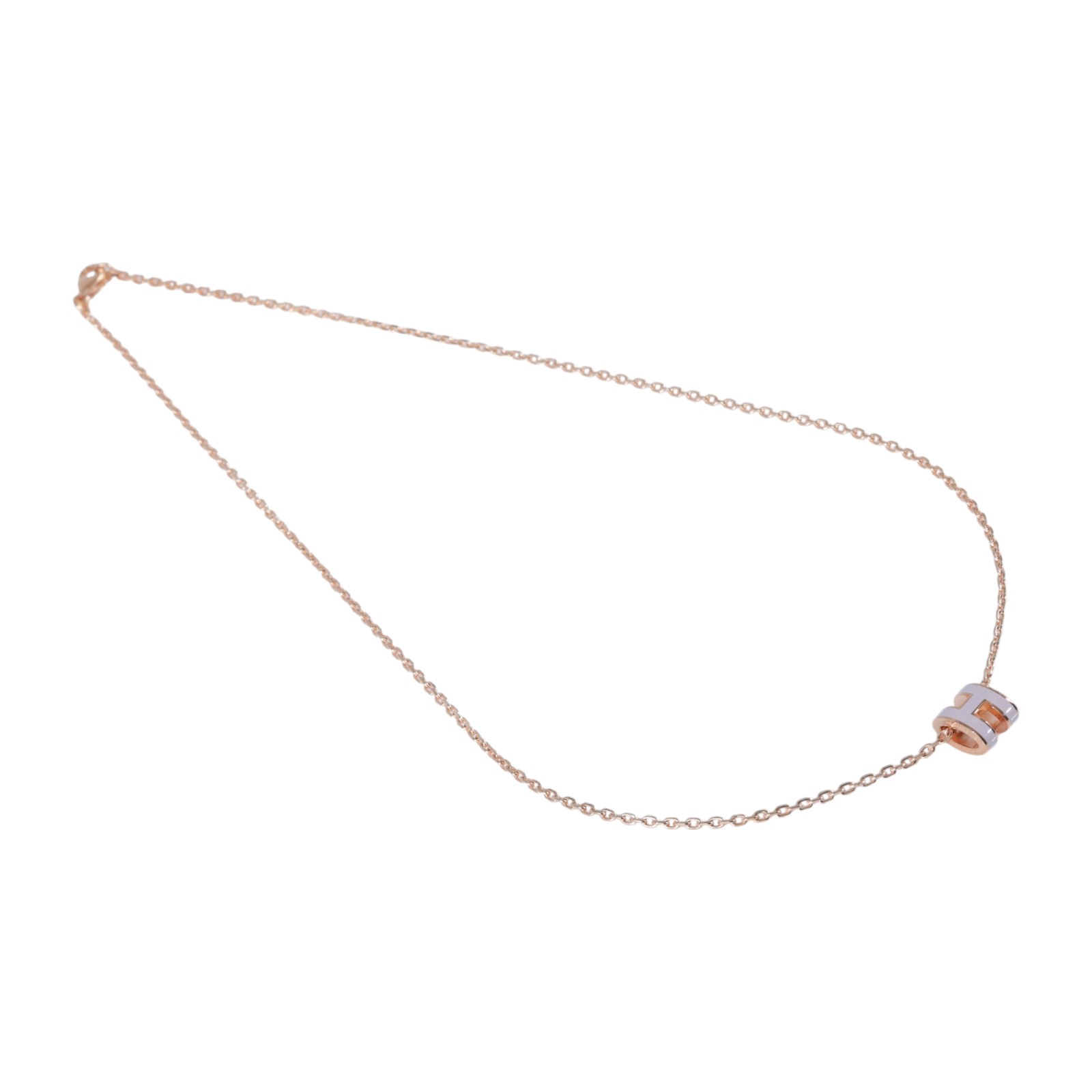 愛馬仕 Hermes Mini Pop H 墜飾 POPHPMINI  粉MINI POP H項鍊 原廠盒子/內襯