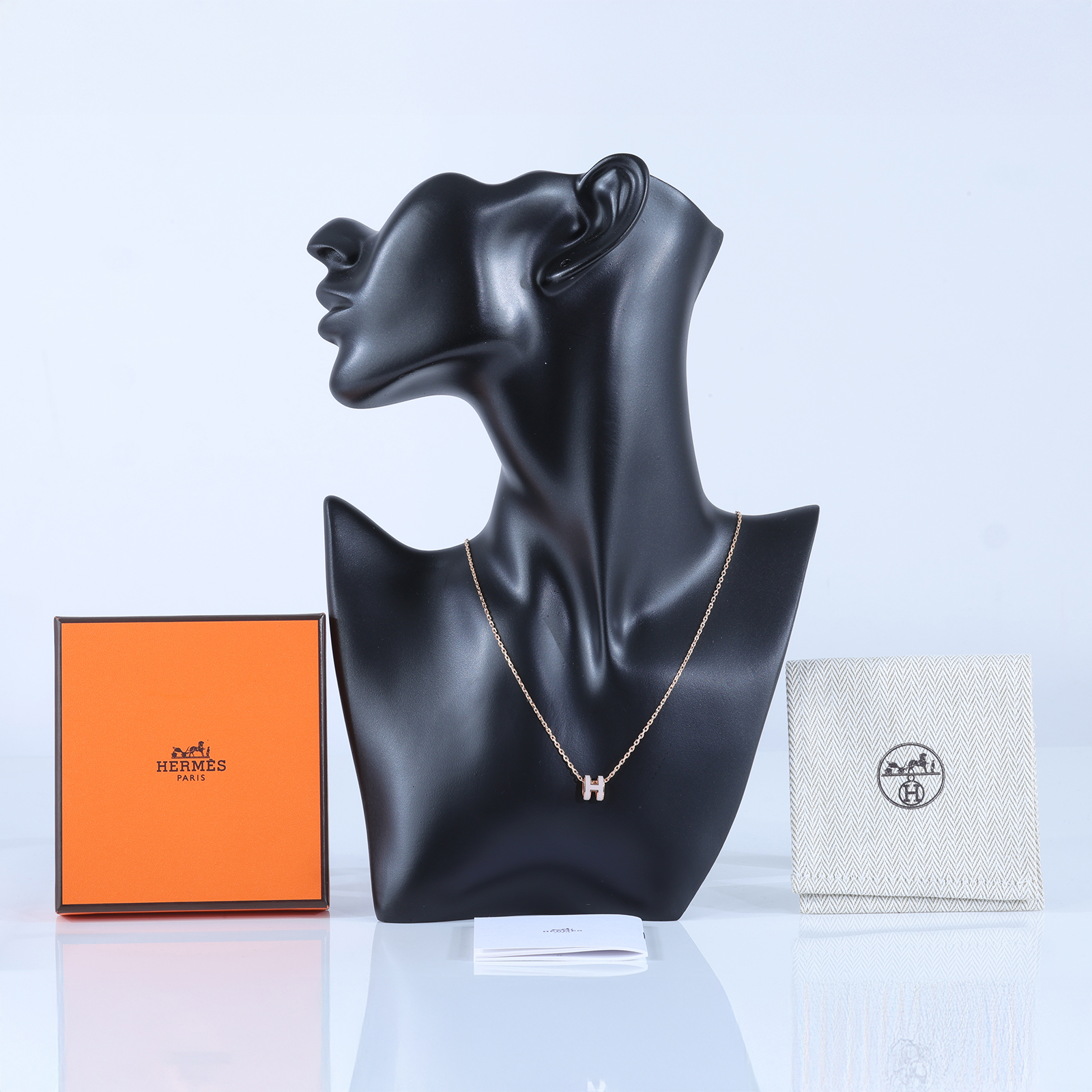 愛馬仕 Hermes Mini Pop H 墜飾 POPHPMINI  粉MINI POP H項鍊 原廠盒子/內襯