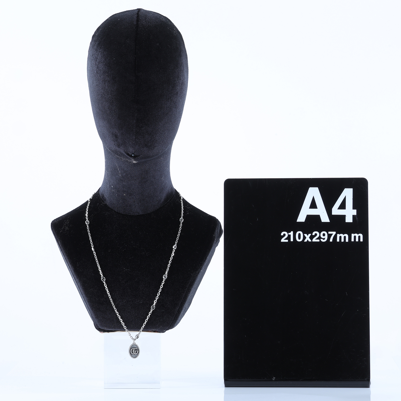 古馳 GUCCI GG Interlocking G 項鏈 632540 J8400 橢圓GG銀飾項鍊 原廠盒子/購買證明