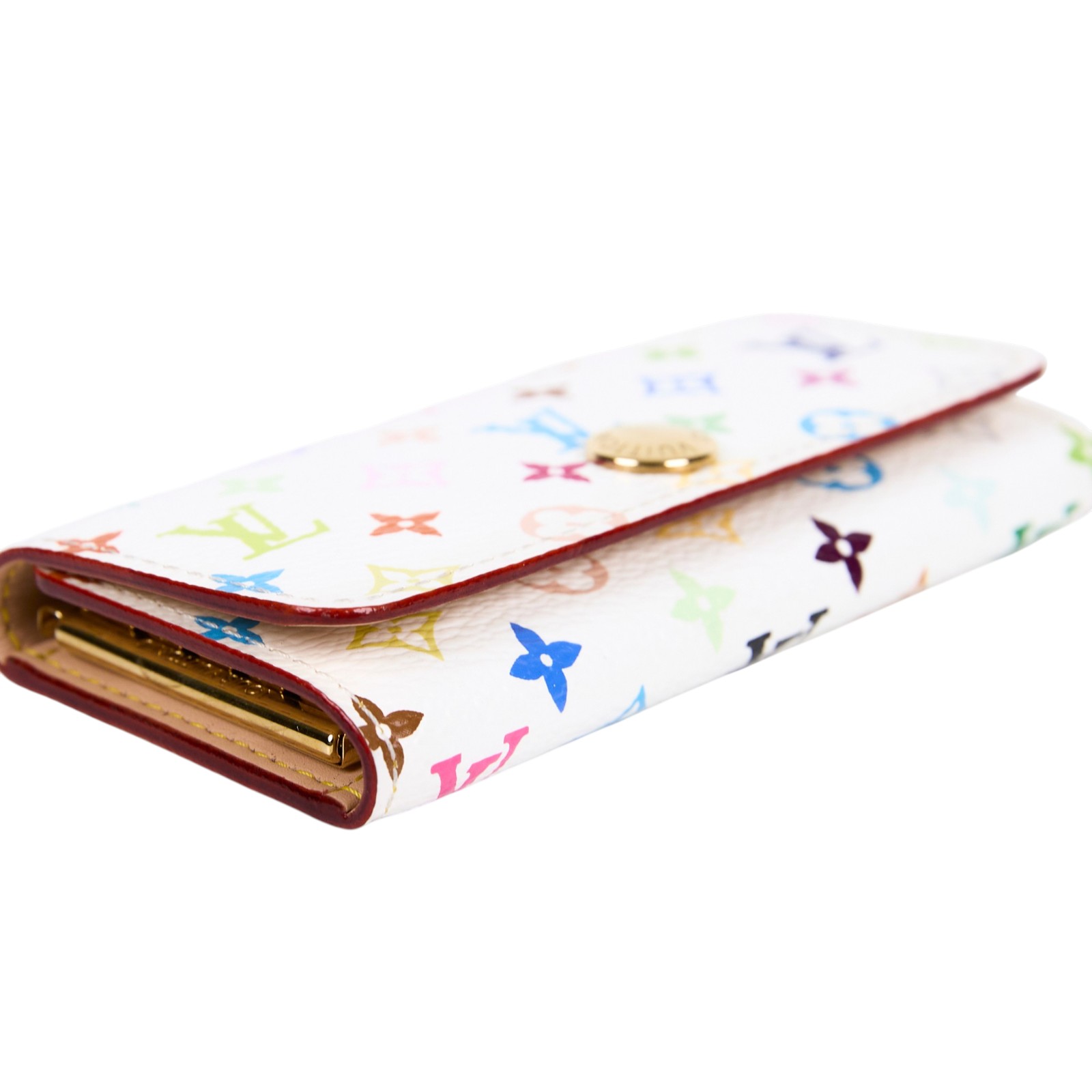 路易威登 LOUIS VUITTON Monogram Multicolor Multicles 鑰匙包 村上隆 白三彩 M60043  原廠盒子/防塵袋/購買證明