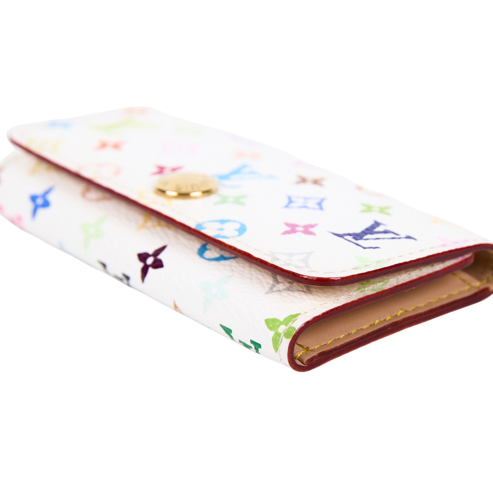 路易威登 LOUIS VUITTON Monogram Multicolor Multicles 鑰匙包 村上隆 白三彩 M60043  原廠盒子/防塵袋/購買證明