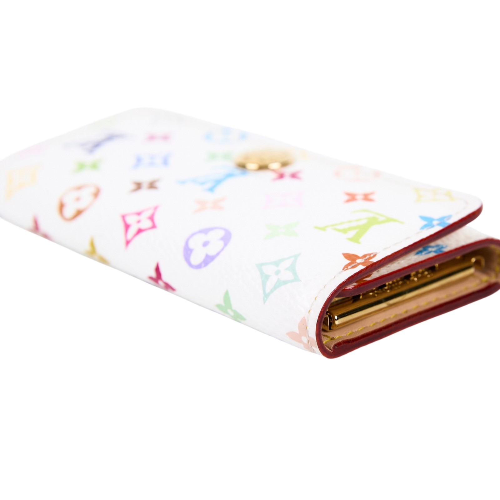 路易威登 LOUIS VUITTON Monogram Multicolor Multicles 鑰匙包 村上隆 白三彩 M60043  原廠盒子/防塵袋/購買證明