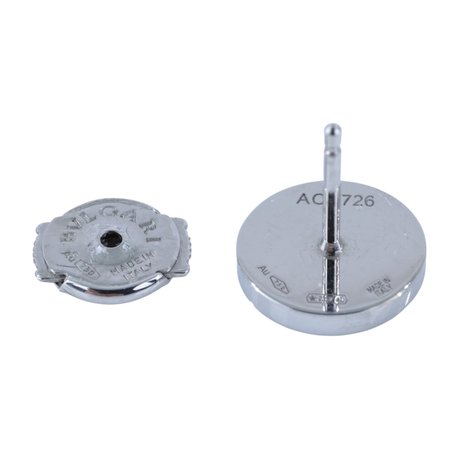 寶格麗 BVLGARI 單邊耳環 耳釘 356121 K18WG黑瑪瑙單邊耳環 原廠盒子/保書