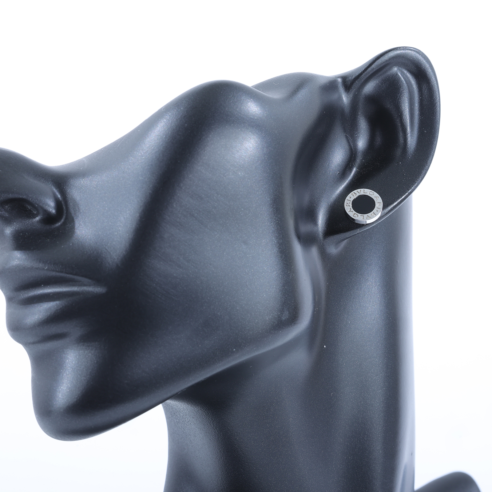 寶格麗 BVLGARI 單邊耳環 耳釘 356121 K18WG黑瑪瑙單邊耳環 原廠盒子/保書