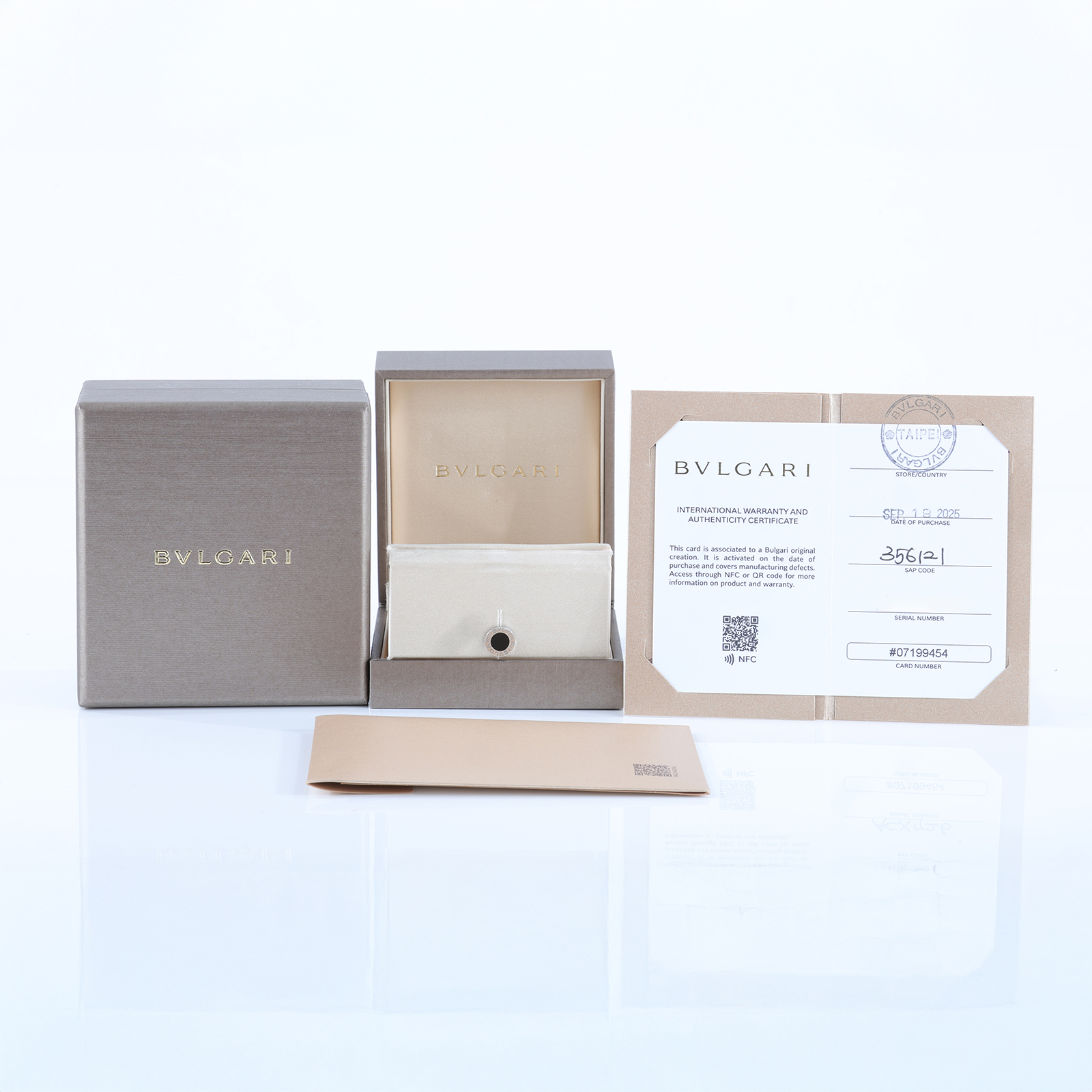 寶格麗 BVLGARI 單邊耳環 耳釘 356121 K18WG黑瑪瑙單邊耳環 原廠盒子/保書