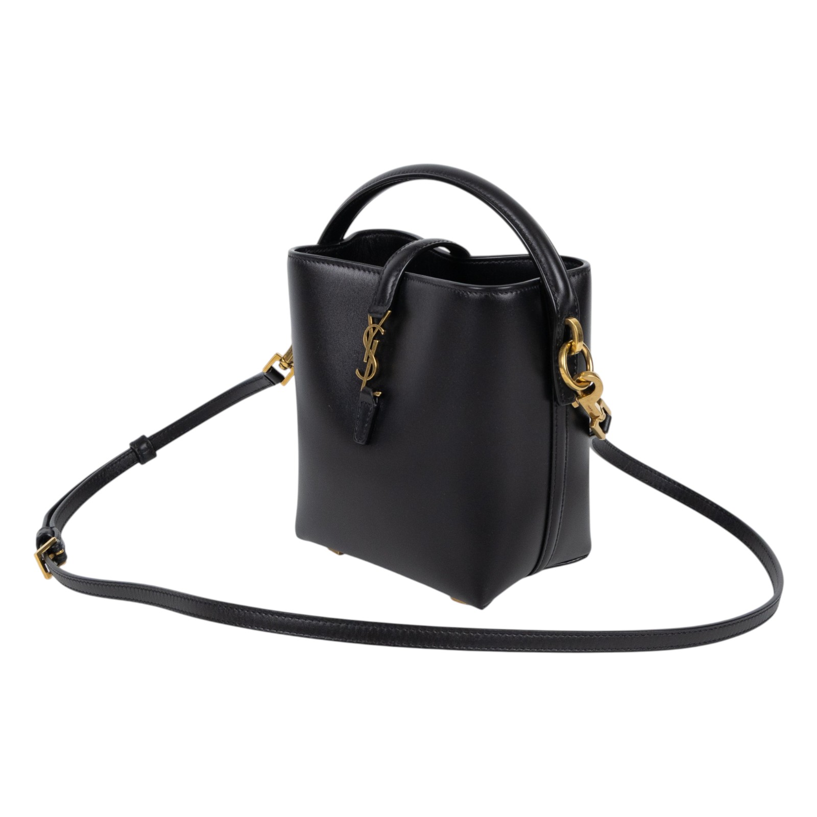 聖羅蘭 YSL SAINT LAURENT le 37 亮面皮革 迷你手袋 7658702R20W 黑Le 37 Mini 原廠盒子/防塵袋/背帶