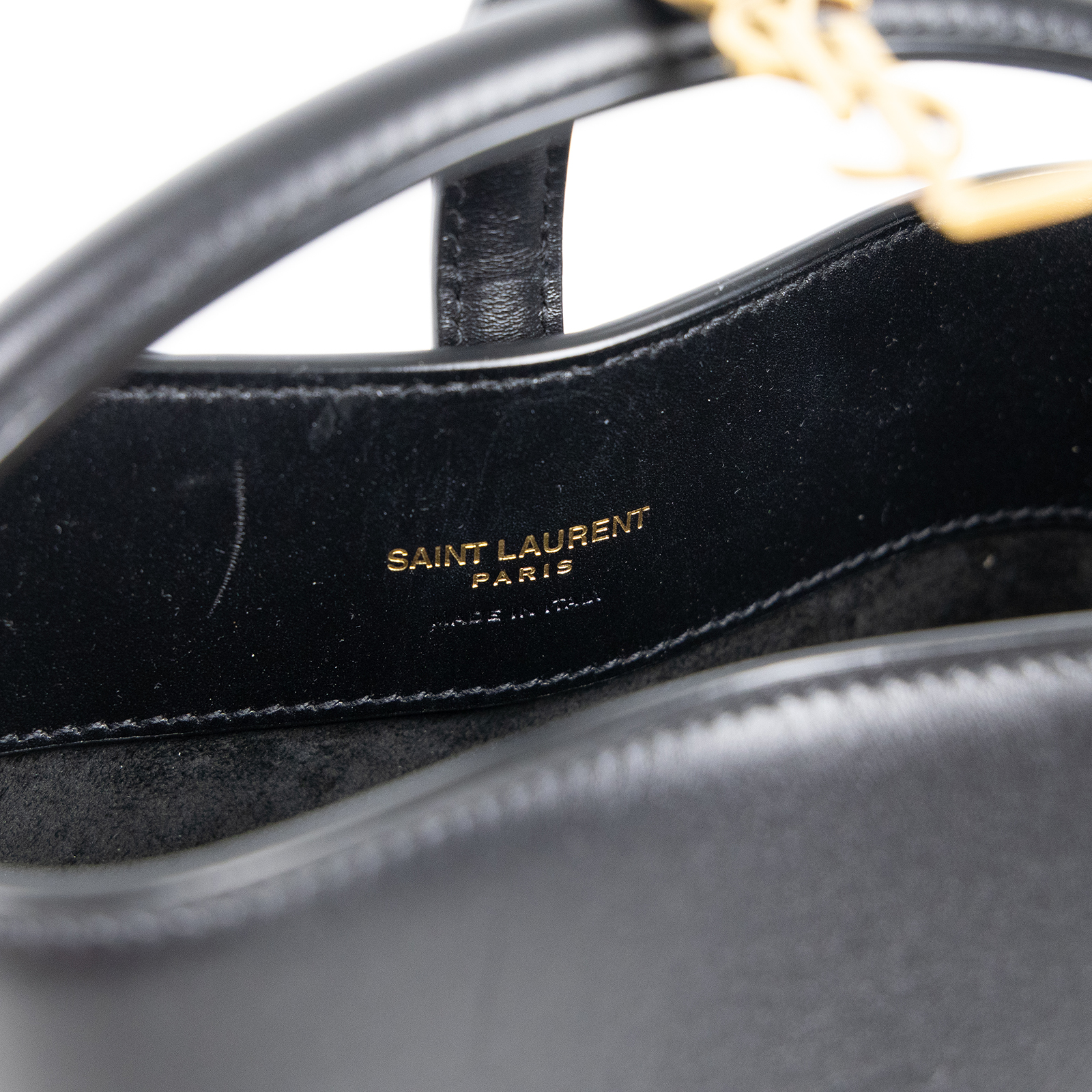 聖羅蘭 YSL SAINT LAURENT le 37 亮面皮革 迷你手袋 7658702R20W 黑Le 37 Mini 原廠盒子/防塵袋/背帶