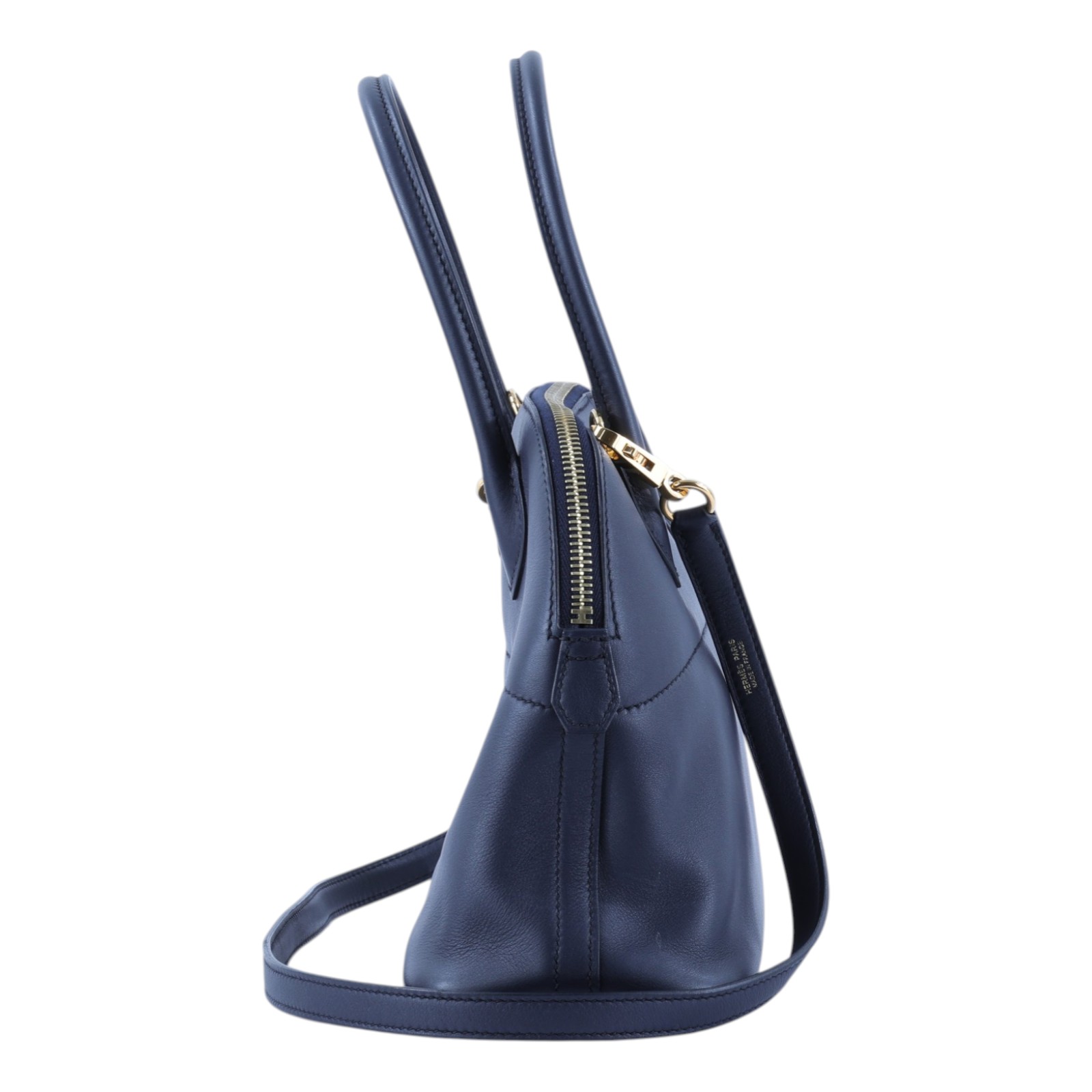 愛馬仕 Hermes Bolide Bag 柏莉包 27 BL27 A HA 008 Q3 A刻 深藍BOLIDE27 SWIFT 防塵袋/背帶