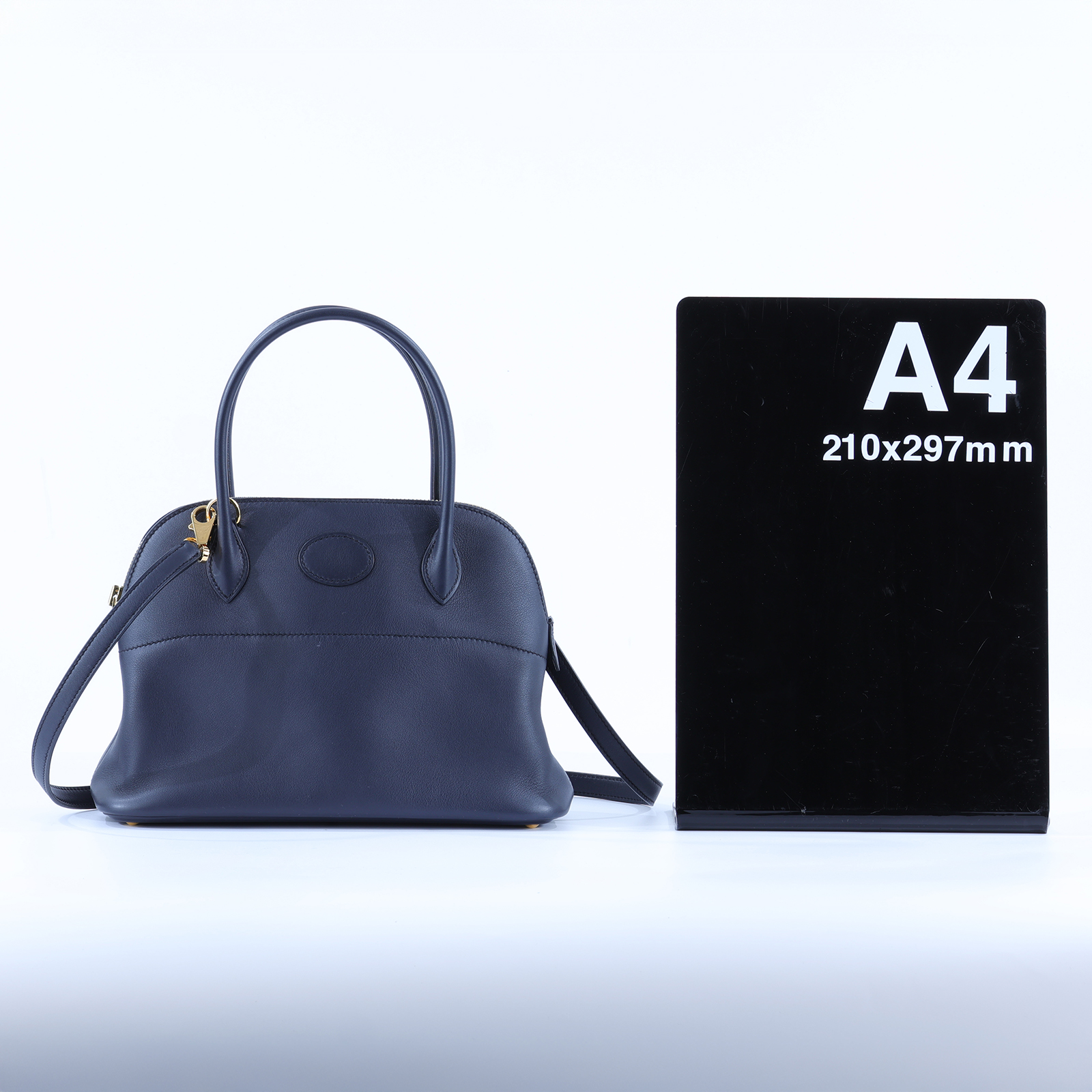 愛馬仕 Hermes Bolide Bag 柏莉包 27 BL27 A HA 008 Q3 A刻 深藍BOLIDE27 SWIFT 防塵袋/背帶