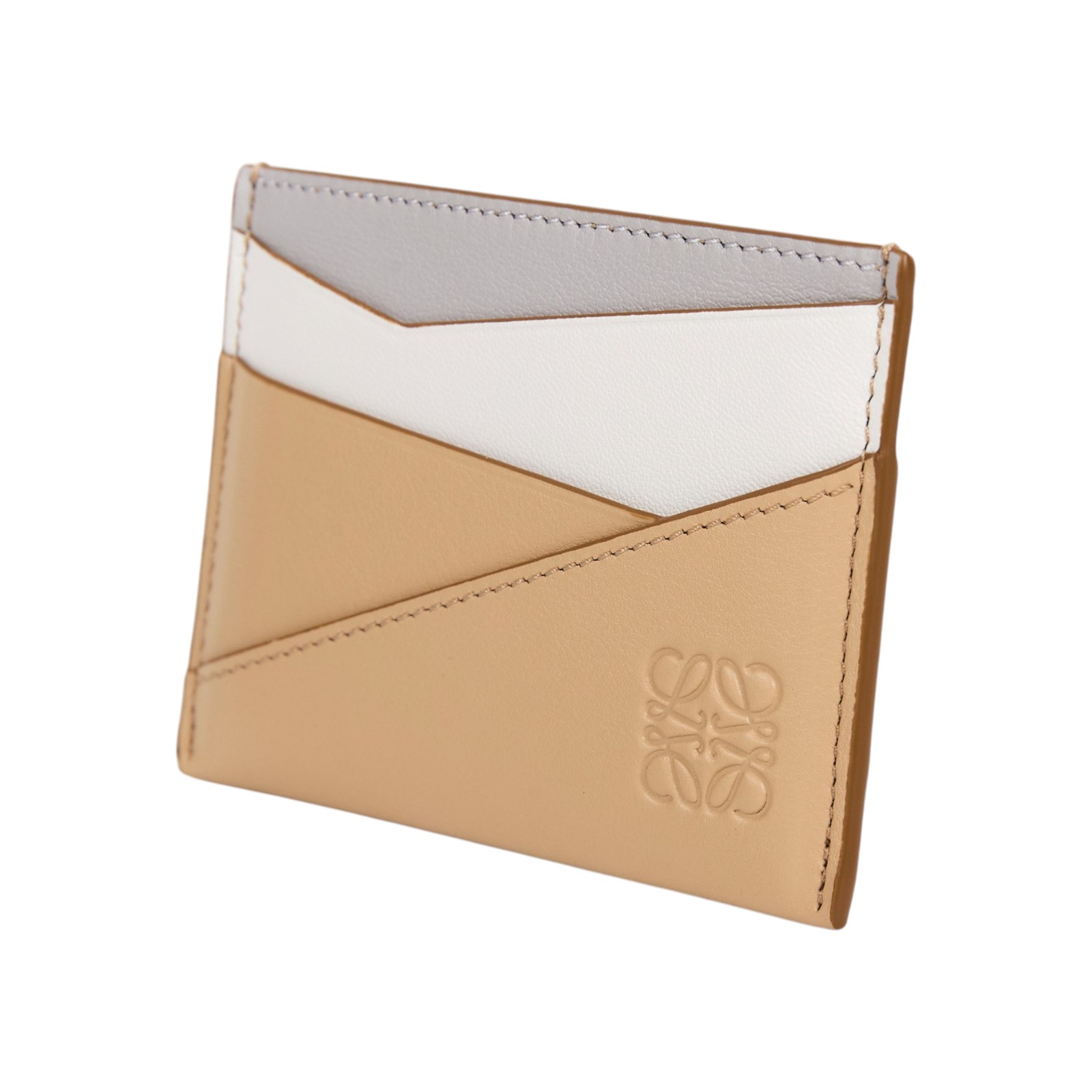 羅意威 LOEWE Puzzle 卡夾 C510Q77X06 杏白灰卡夾 原廠盒子/防塵袋