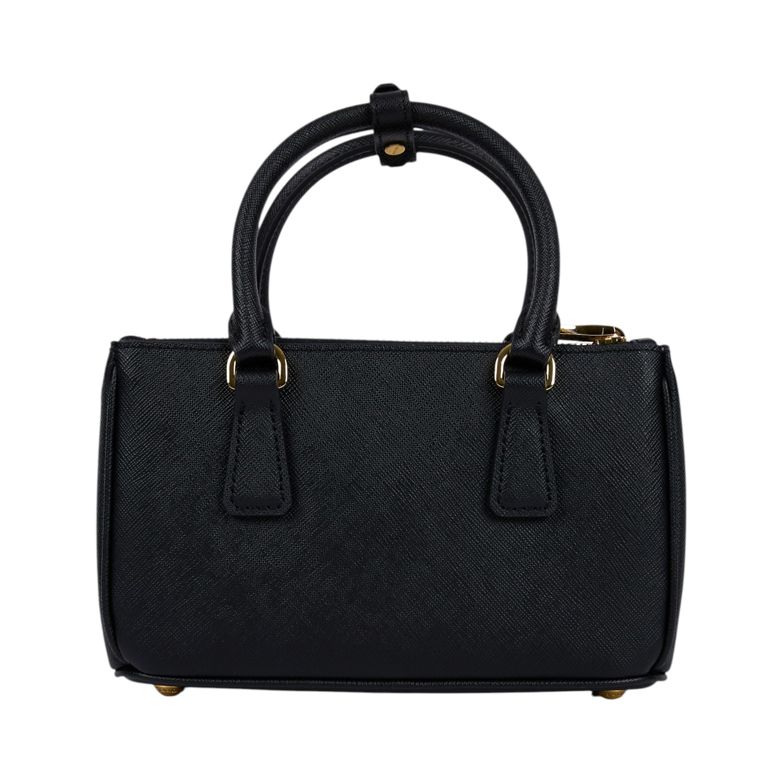 普拉達 PRADA Galleria Saffiano 皮革 迷你 手提包 1BA916_NZV 黑迷你殺手包 原廠盒子/購買證明/保證卡