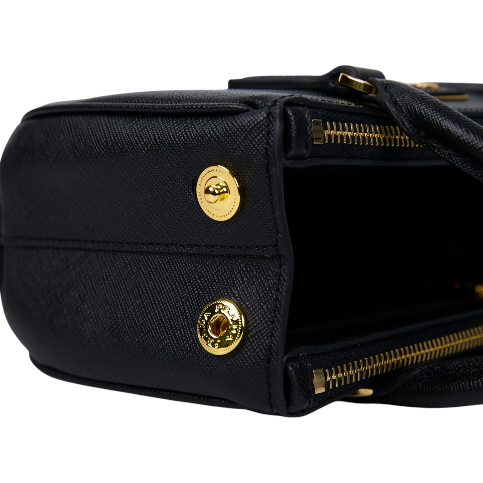 普拉達 PRADA Galleria Saffiano 皮革 迷你 手提包 1BA916_NZV 黑迷你殺手包 原廠盒子/購買證明/保證卡