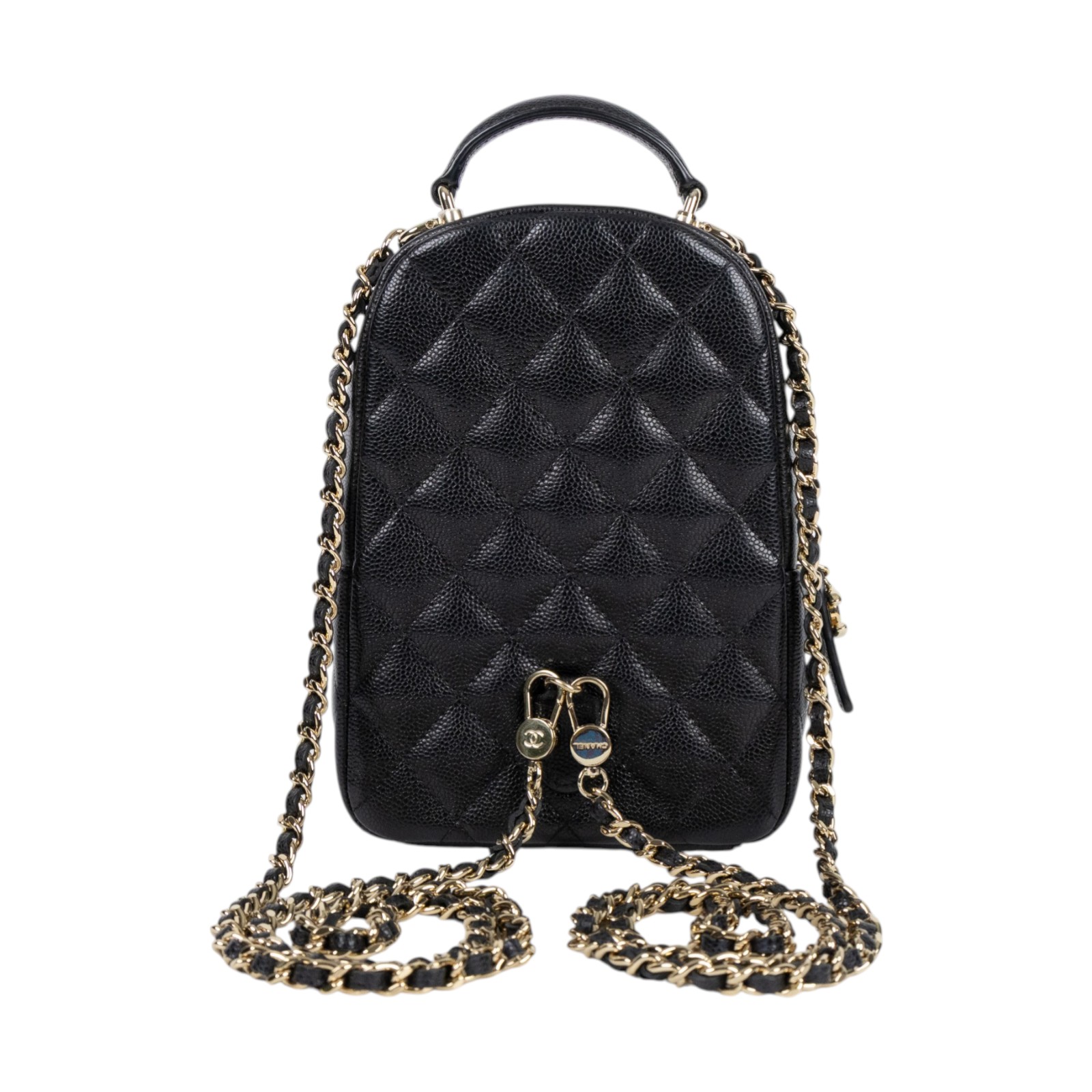 香奈兒 CHANEL 經典 迷你 後背包 AP3753 B10583 晶片款 黑淡金荔枝迷你後背包 原廠盒子/防塵袋/購買證明