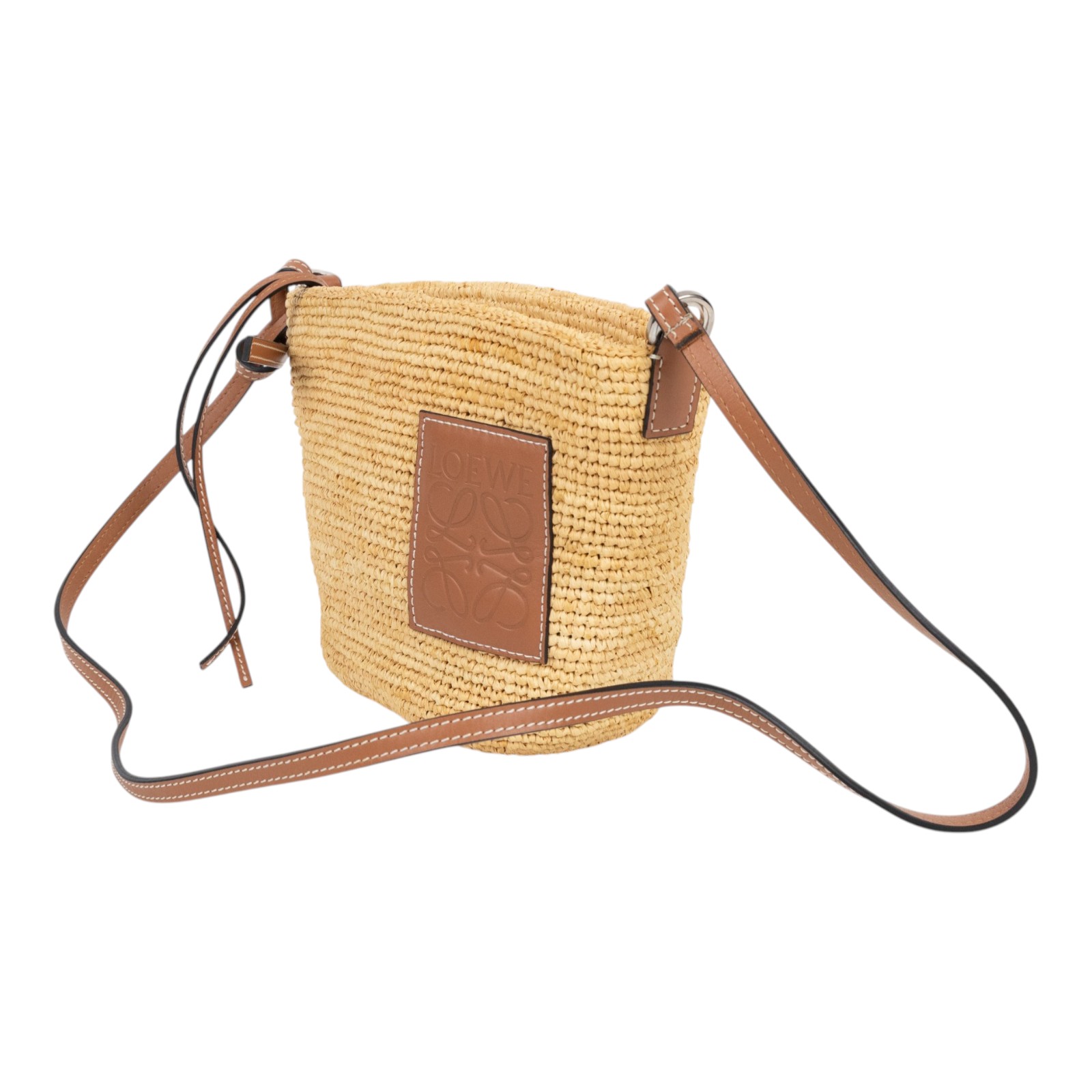 羅意威 LOEWE Slit Pochette 肩背包 328.24.W10 肩背草編包 無附屬品