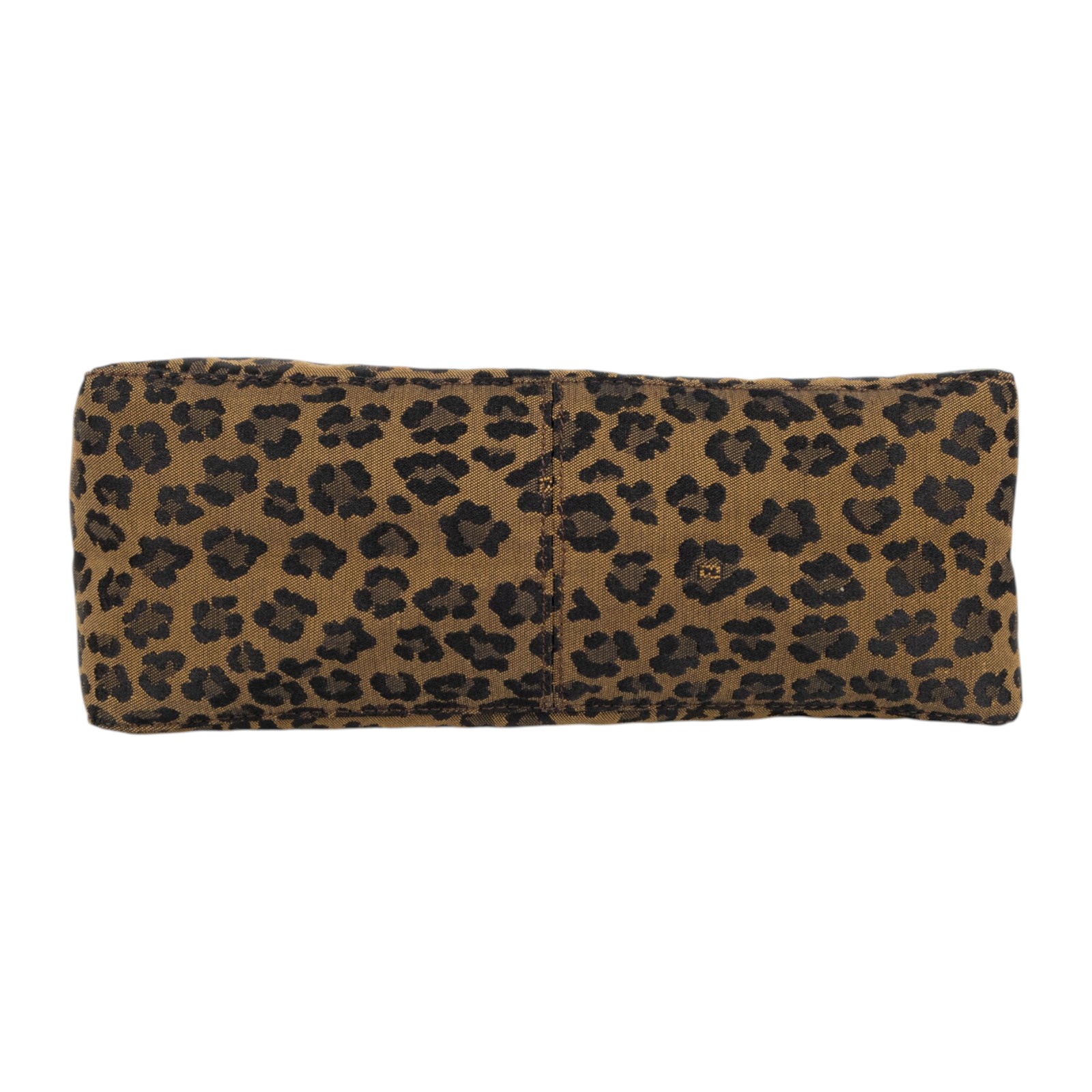 芬迪 FENDI Zucchino Pochette 帆布 肩背包 8BR26700NVT 豹紋肩背包 無附屬品