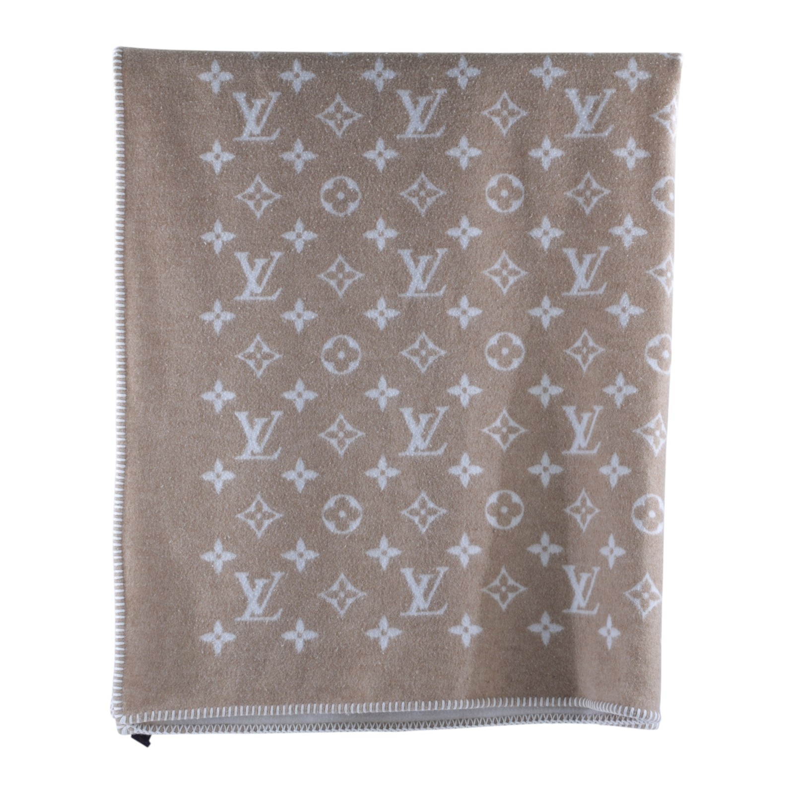 路易威登 LOUIS VUITTON Neo Monogram 毛毯 毛氈 披肩 M79230 棕Neo Monogram毛毯 購買證明