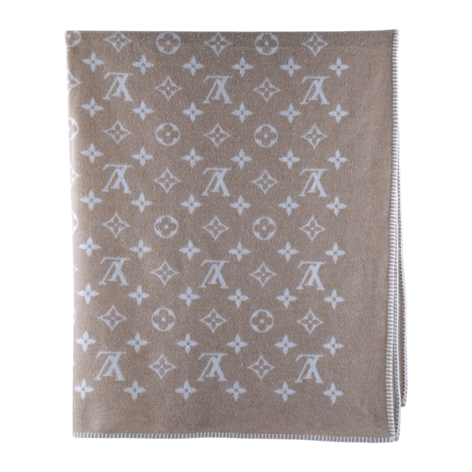 路易威登 LOUIS VUITTON Neo Monogram 毛毯 毛氈 披肩 M79230 棕Neo Monogram毛毯 購買證明
