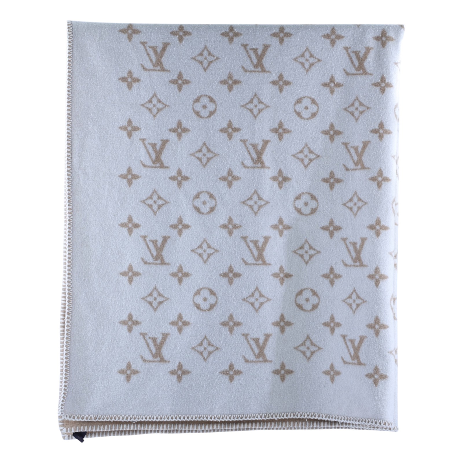路易威登 LOUIS VUITTON Neo Monogram 毛毯 毛氈 披肩 M79230 棕Neo Monogram毛毯 購買證明