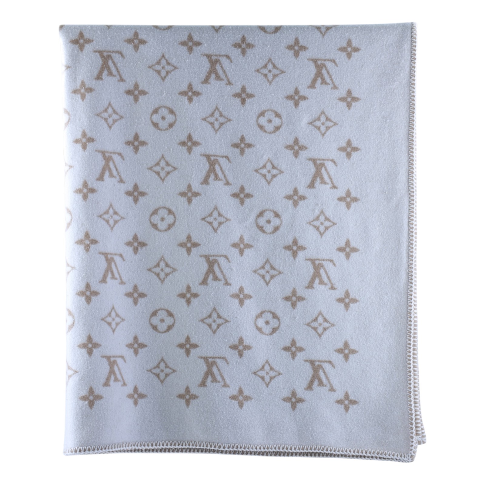 路易威登 LOUIS VUITTON Neo Monogram 毛毯 毛氈 披肩 M79230 棕Neo Monogram毛毯 購買證明