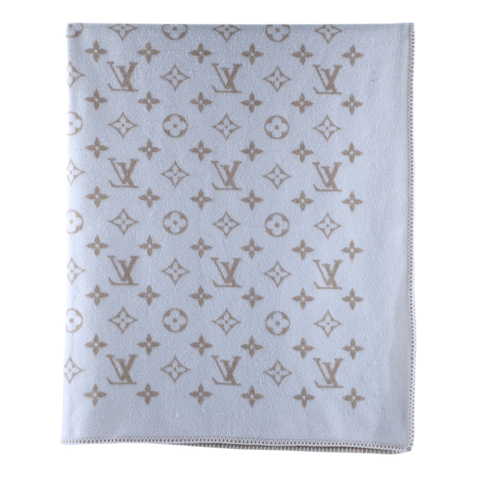 路易威登 LOUIS VUITTON Neo Monogram 毛毯 毛氈 披肩 M79230 棕Neo Monogram毛毯 購買證明