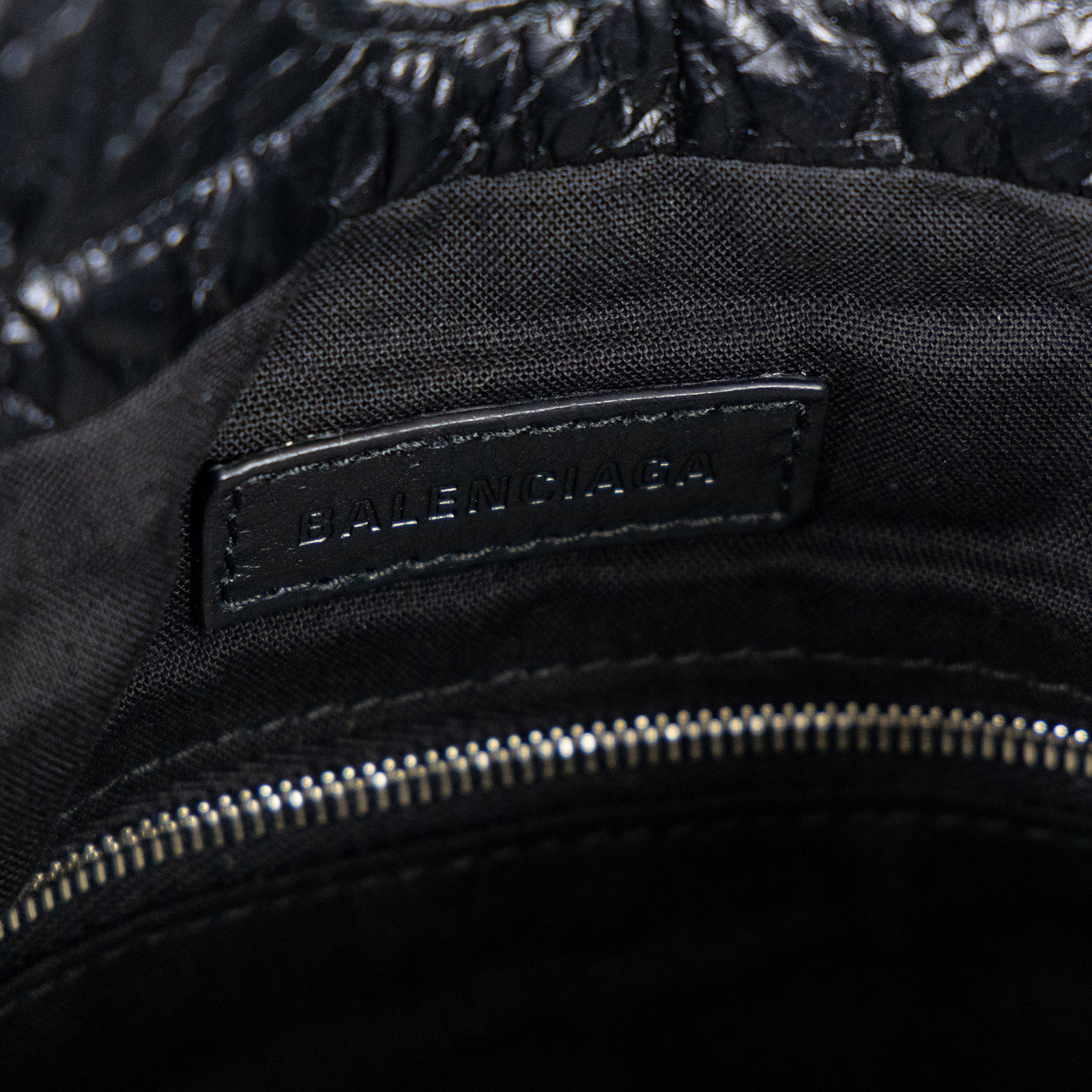 巴黎世家 BALENCIAGA Crush 束口購物包 小型 742942210J0 黑CRUSH小號 防塵袋/購買證明