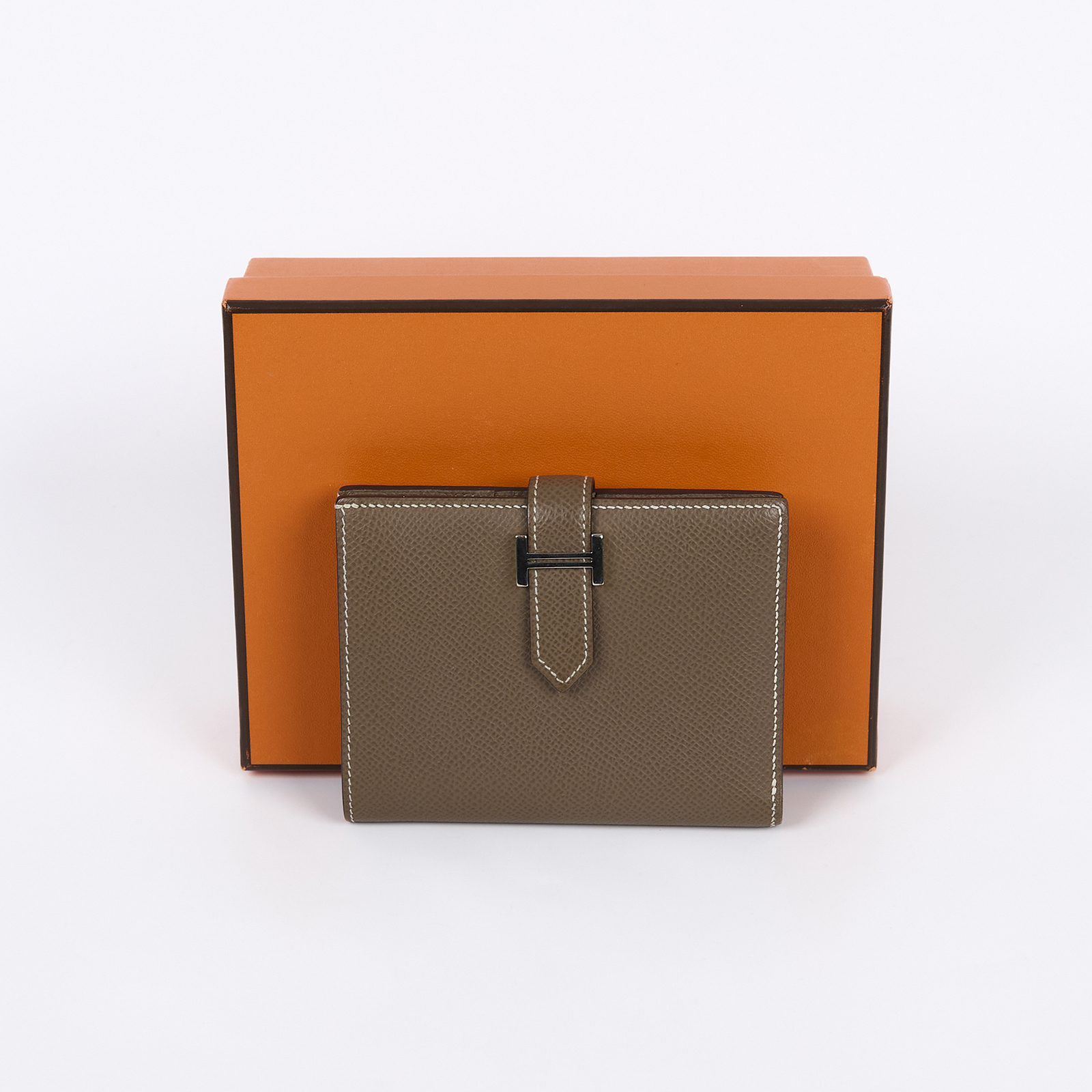 愛馬仕 Hermes Bearn 短夾 BEARN Y US 011DY 大象灰BEARN短夾 原廠盒子