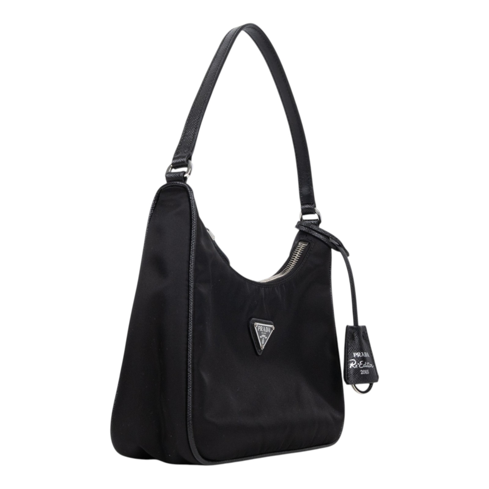 普拉達 PRADA Prada Re-Edition 環保尼龍 迷你袋 1NE204_R064 黑尼龍HOBO腋下包 防塵袋/保證卡