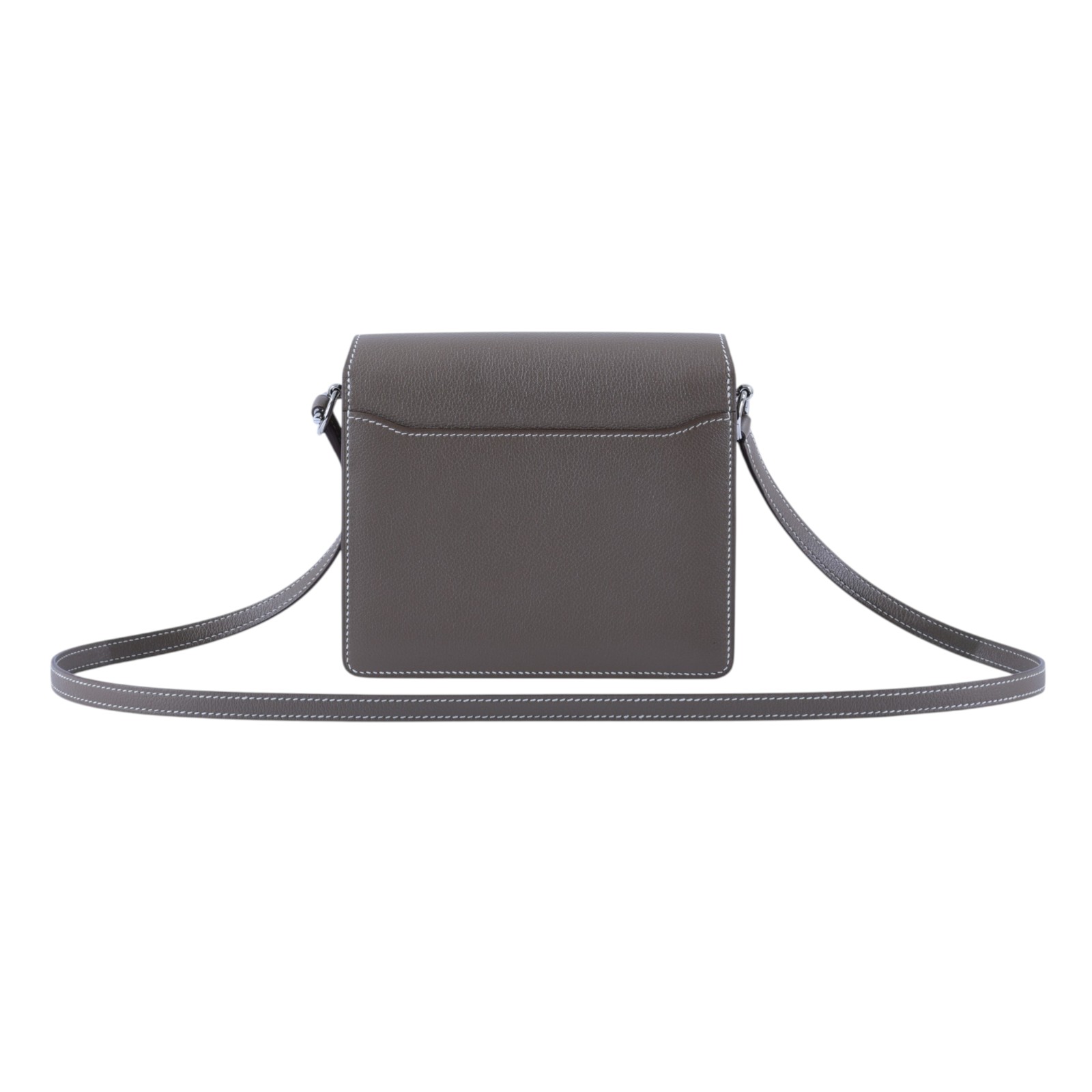 愛馬仕 Hermes Roulis 豬鼻子 斜背包 18 Mini 大象灰 銀色五金 H070510CK18 W AP929 AA  原廠盒子/防塵袋/購買證明