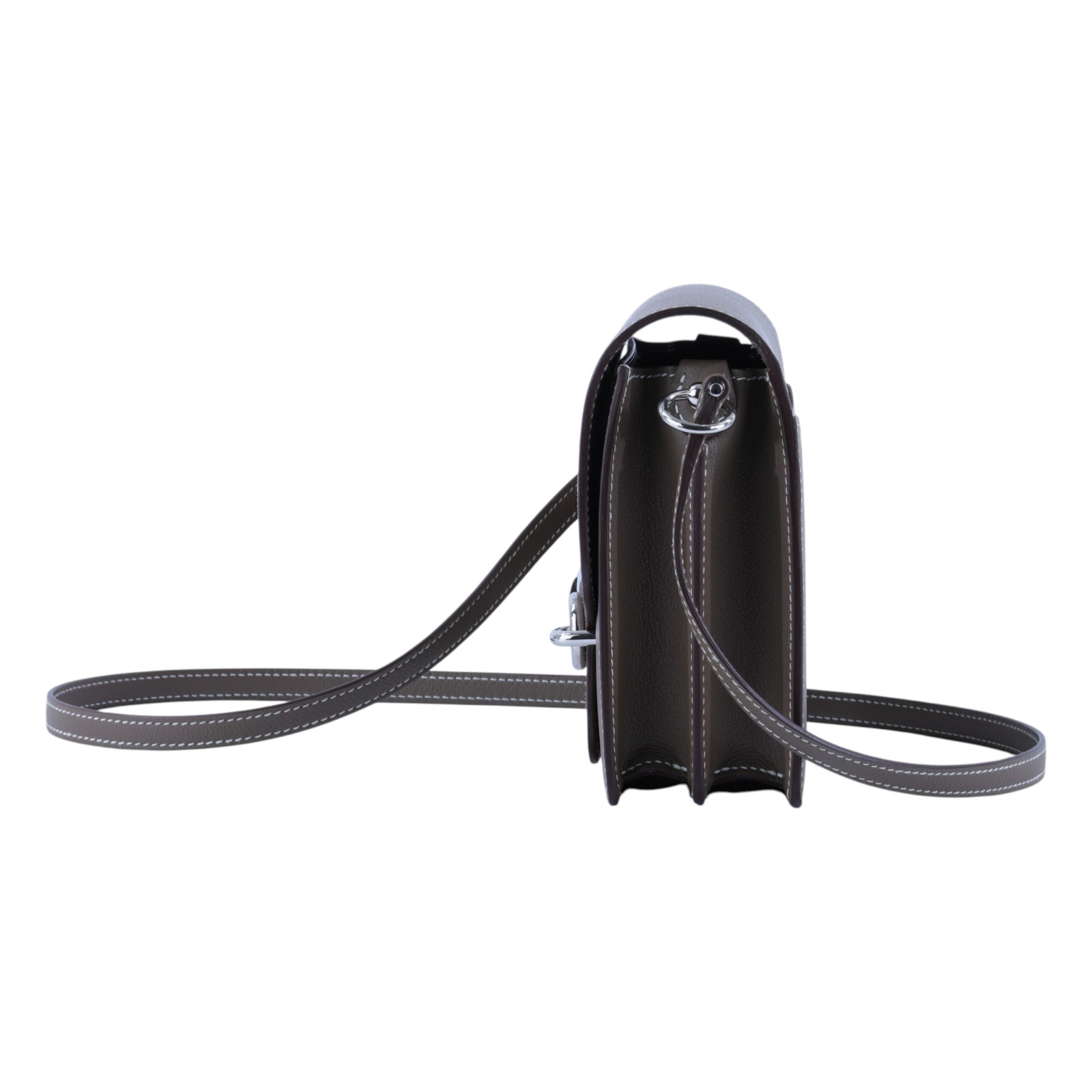 愛馬仕 Hermes Roulis 豬鼻子 斜背包 18 Mini 大象灰 銀色五金 H070510CK18 W AP929 AA  原廠盒子/防塵袋/購買證明