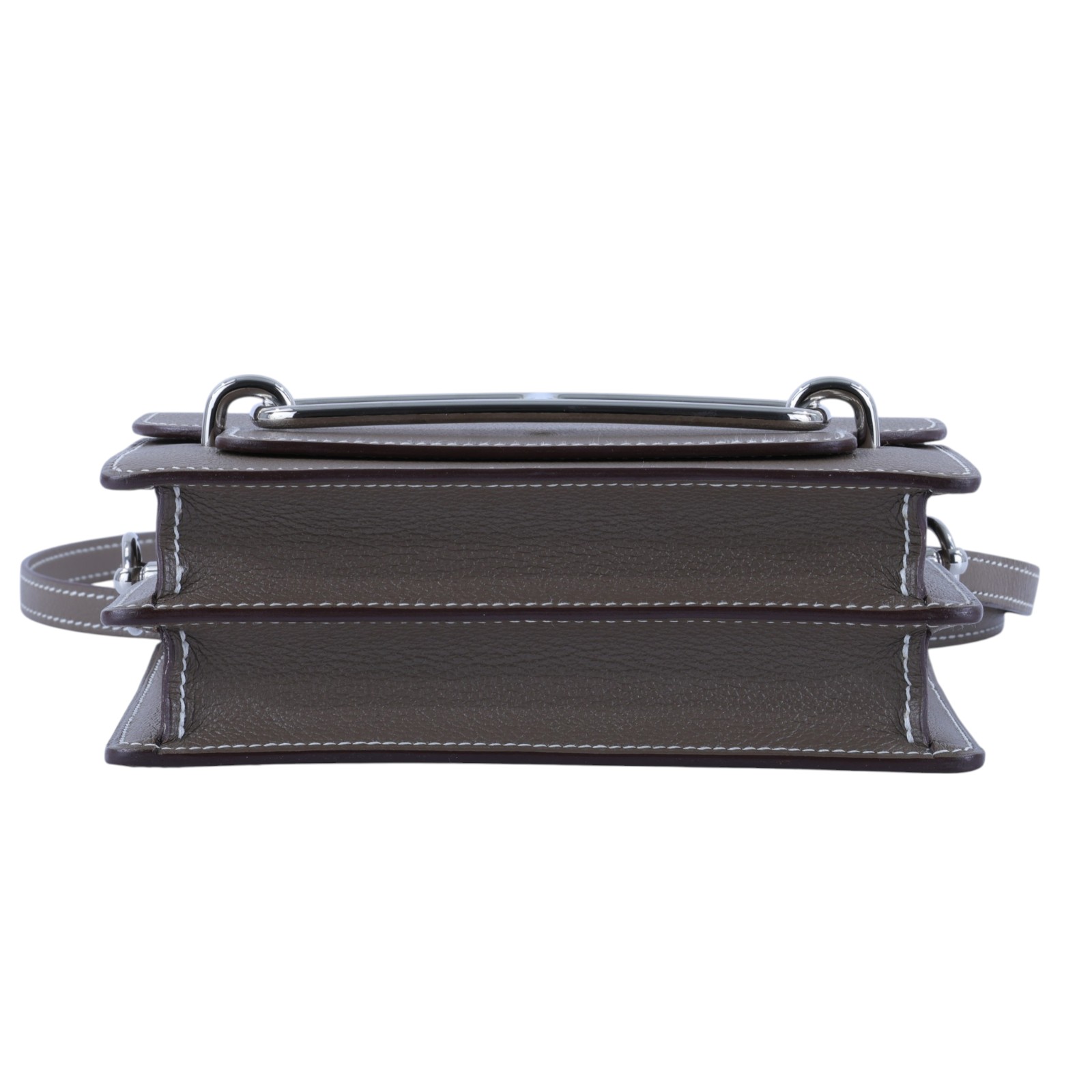 愛馬仕 Hermes Roulis 豬鼻子 斜背包 18 Mini 大象灰 銀色五金 H070510CK18 W AP929 AA  原廠盒子/防塵袋/購買證明