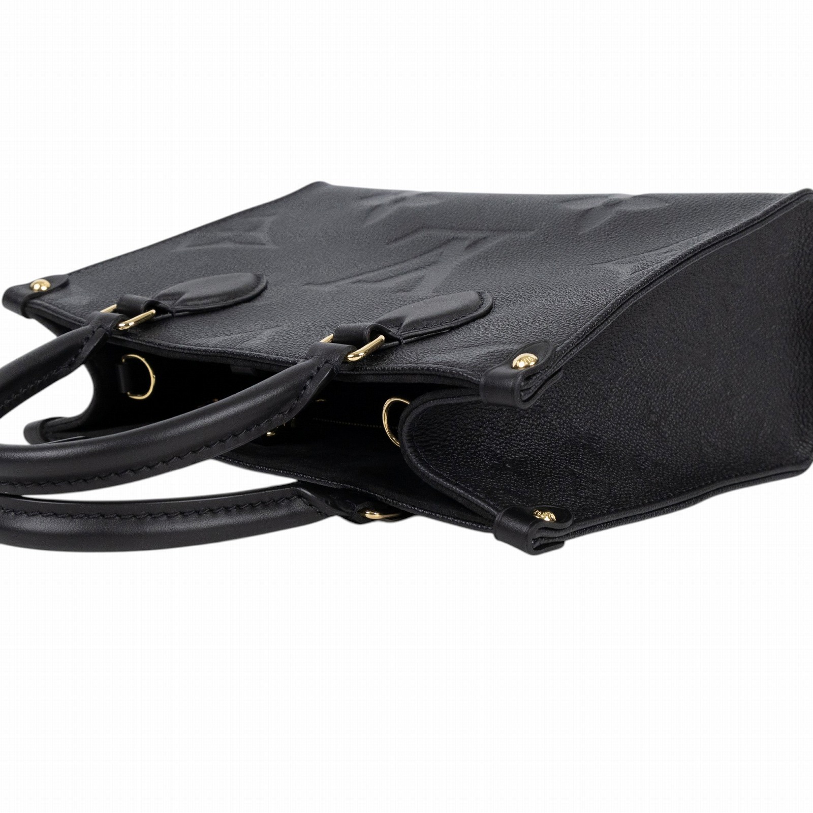 路易威登 LOUIS VUITTON OnTheGo PM 手提 肩背包 黑色 M45653 晶片款 黑原花壓紋ON THE GO PM 防塵袋/背帶