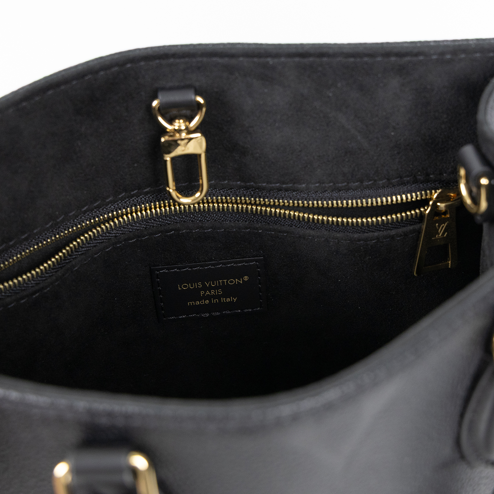 路易威登 LOUIS VUITTON OnTheGo PM 手提 肩背包 黑色 M45653 晶片款 黑原花壓紋ON THE GO PM 防塵袋/背帶