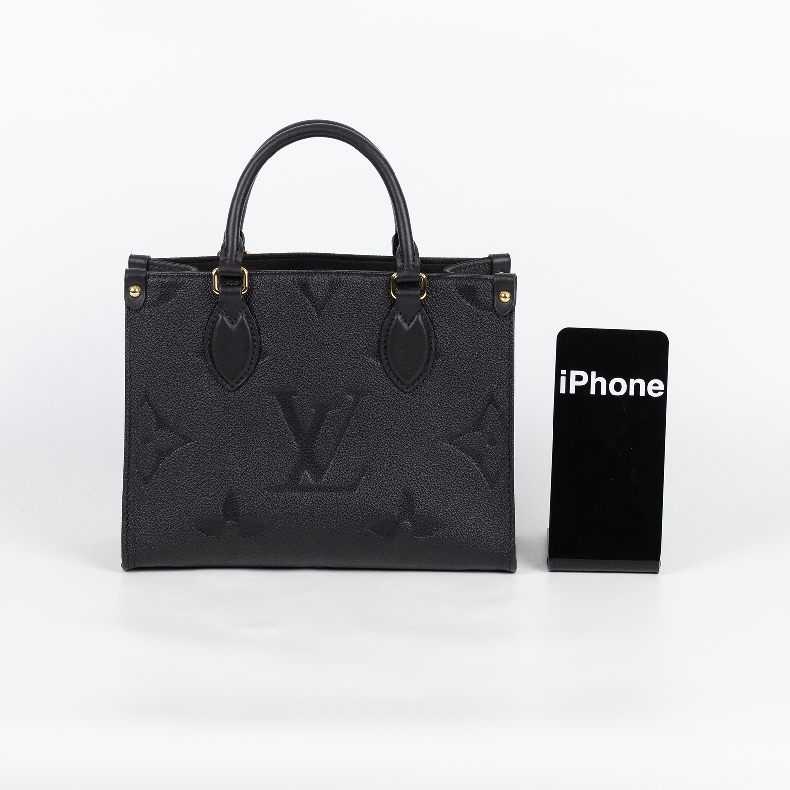 路易威登 LOUIS VUITTON OnTheGo PM 手提 肩背包 黑色 M45653 晶片款 黑原花壓紋ON THE GO PM 防塵袋/背帶