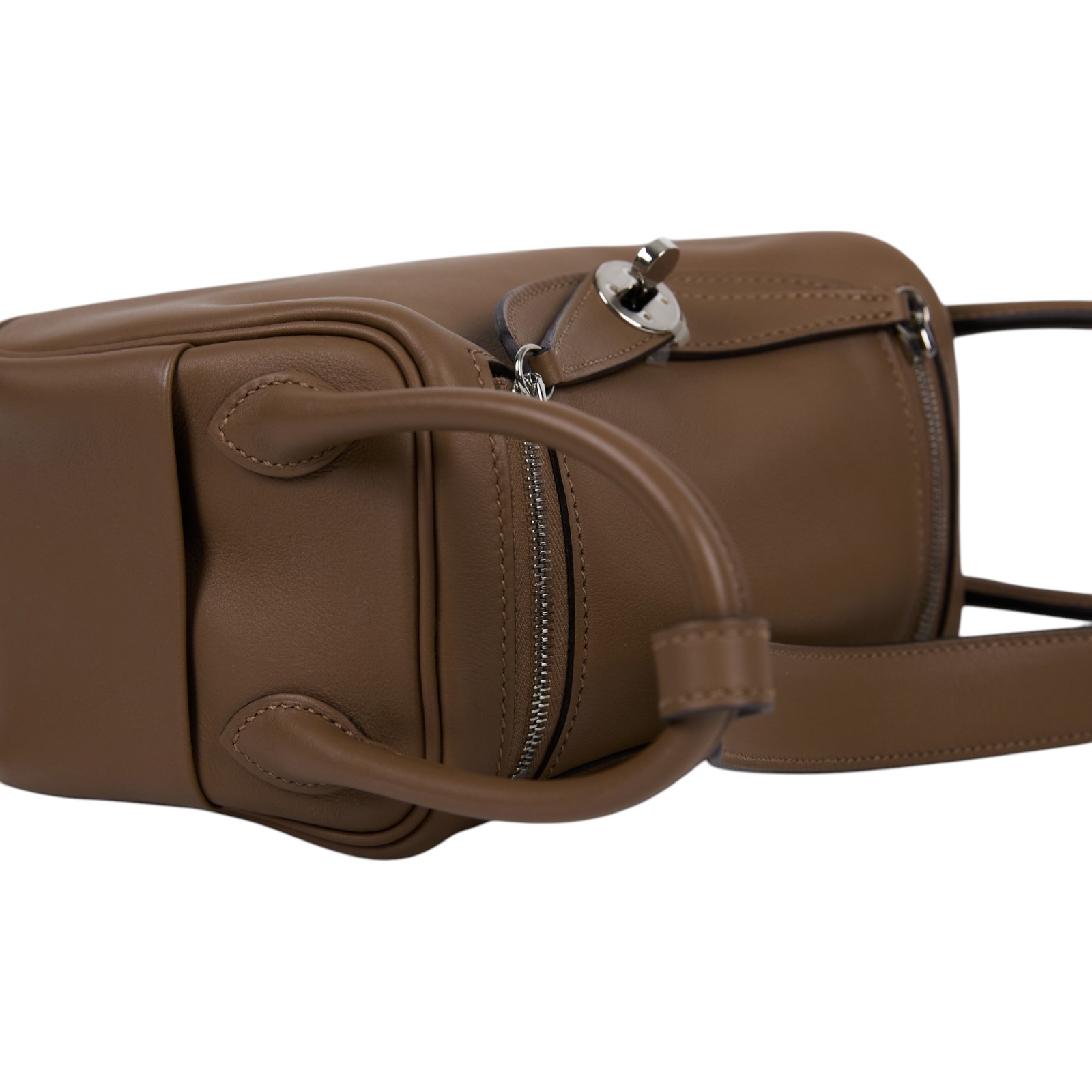 愛馬仕 Hermes Lindy 琳迪包 迷你 銀色五金 威瑪犬米色 H082608CKDO /U PY 463 NA  原廠盒子/防塵袋/購買證明