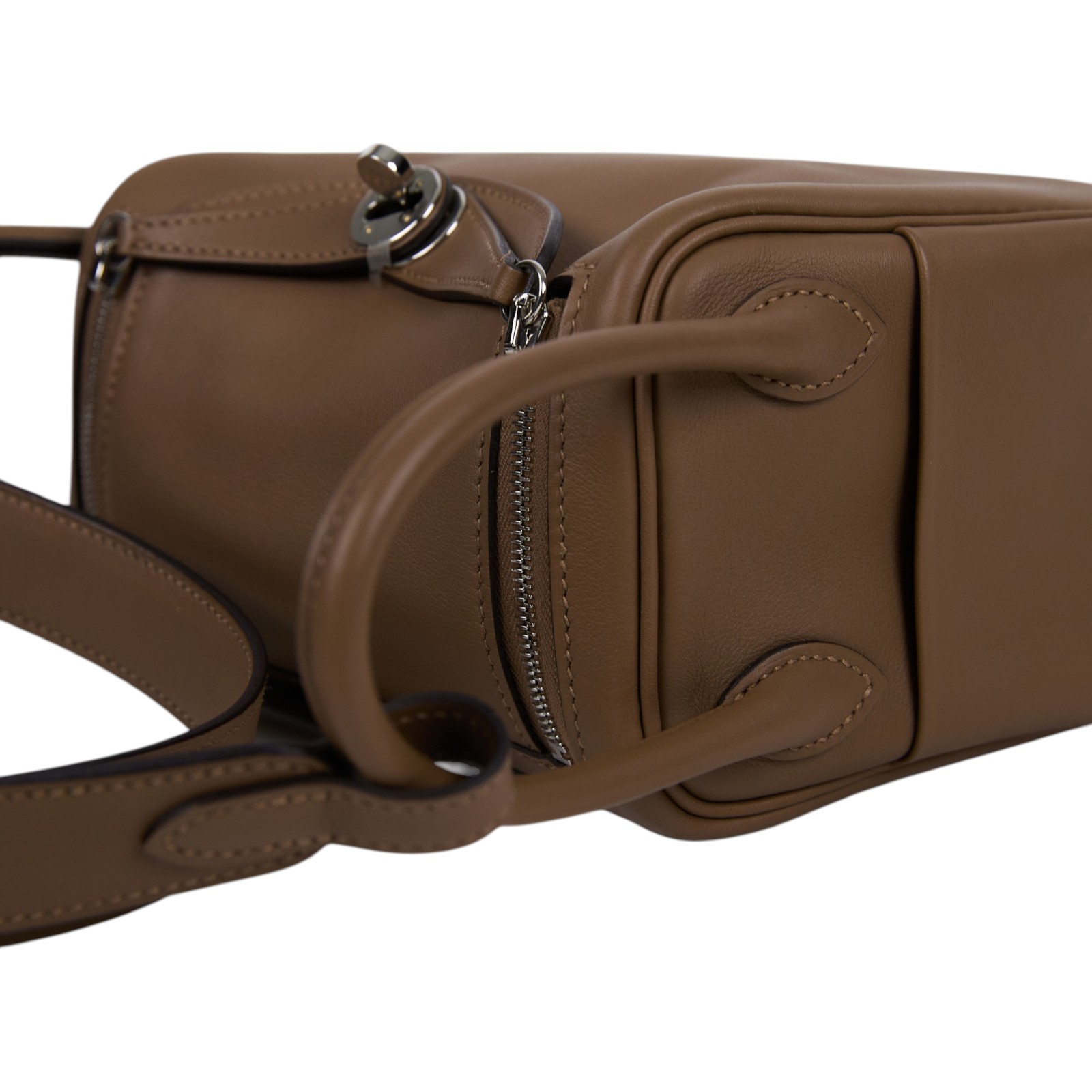 愛馬仕 Hermes Lindy 琳迪包 迷你 銀色五金 威瑪犬米色 H082608CKDO /U PY 463 NA  原廠盒子/防塵袋/購買證明