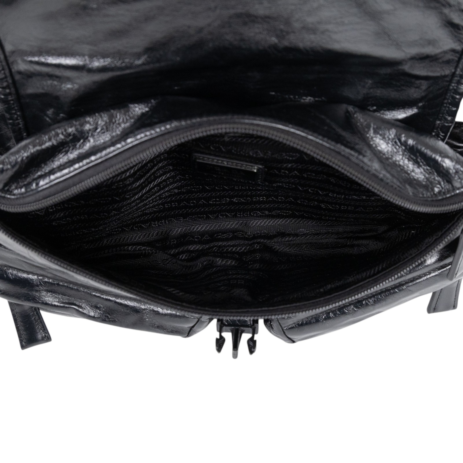 普拉達 PRADA Re Nylon 皮革 腰包 斜背包 2VH174_2CX7 黑腰包 防塵袋/保證卡