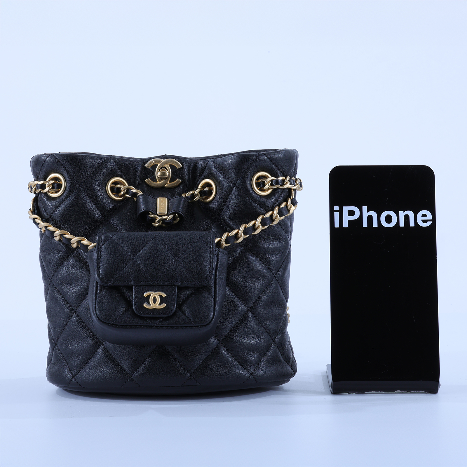 香奈兒 CHANEL 23A CF 後背包 雙肩包 AS3947 B11035 晶片款 黑羊菱格紋子母後背包 防塵袋/購買證明影本