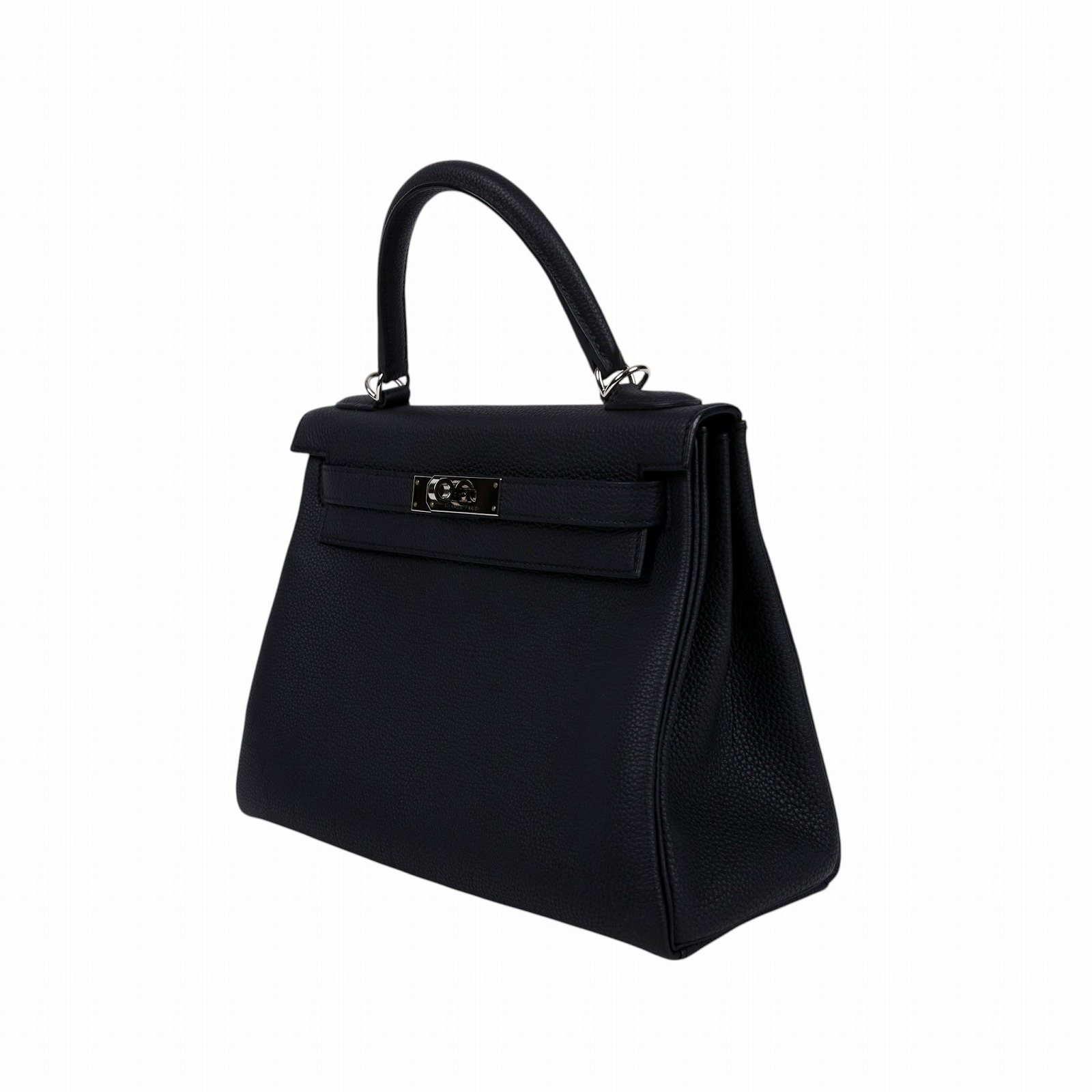 愛馬仕 Hermes Kelly Bag 凱莉包 28 銀色五金 黑色 H030931CK89 /W刻 黑 KELLY28 原廠盒子/防塵袋/鎖組