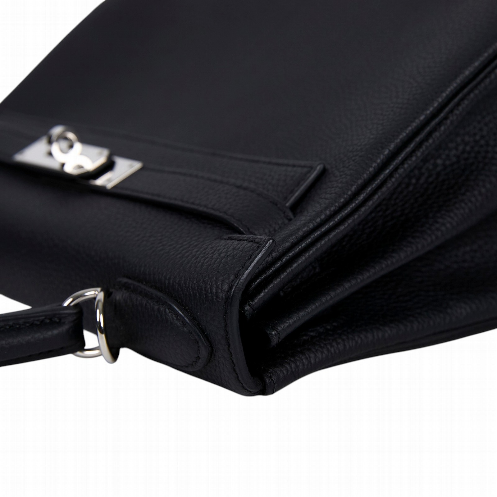 愛馬仕 Hermes Kelly Bag 凱莉包 28 銀色五金 黑色 H030931CK89 /W刻 黑 KELLY28 原廠盒子/防塵袋/鎖組