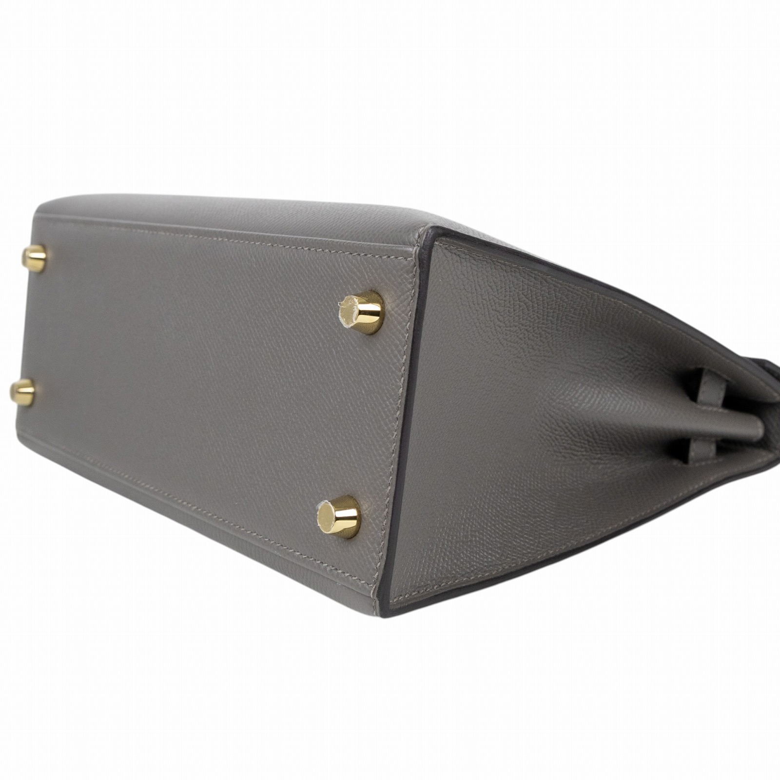 愛馬仕 Hermes Kelly II Sellier 凱莉包 25 U刻 積雨雲灰 金色五金 H038416CC0L /U ST 856 DW  原廠盒子/防塵袋/購買證明/背帶/鎖組