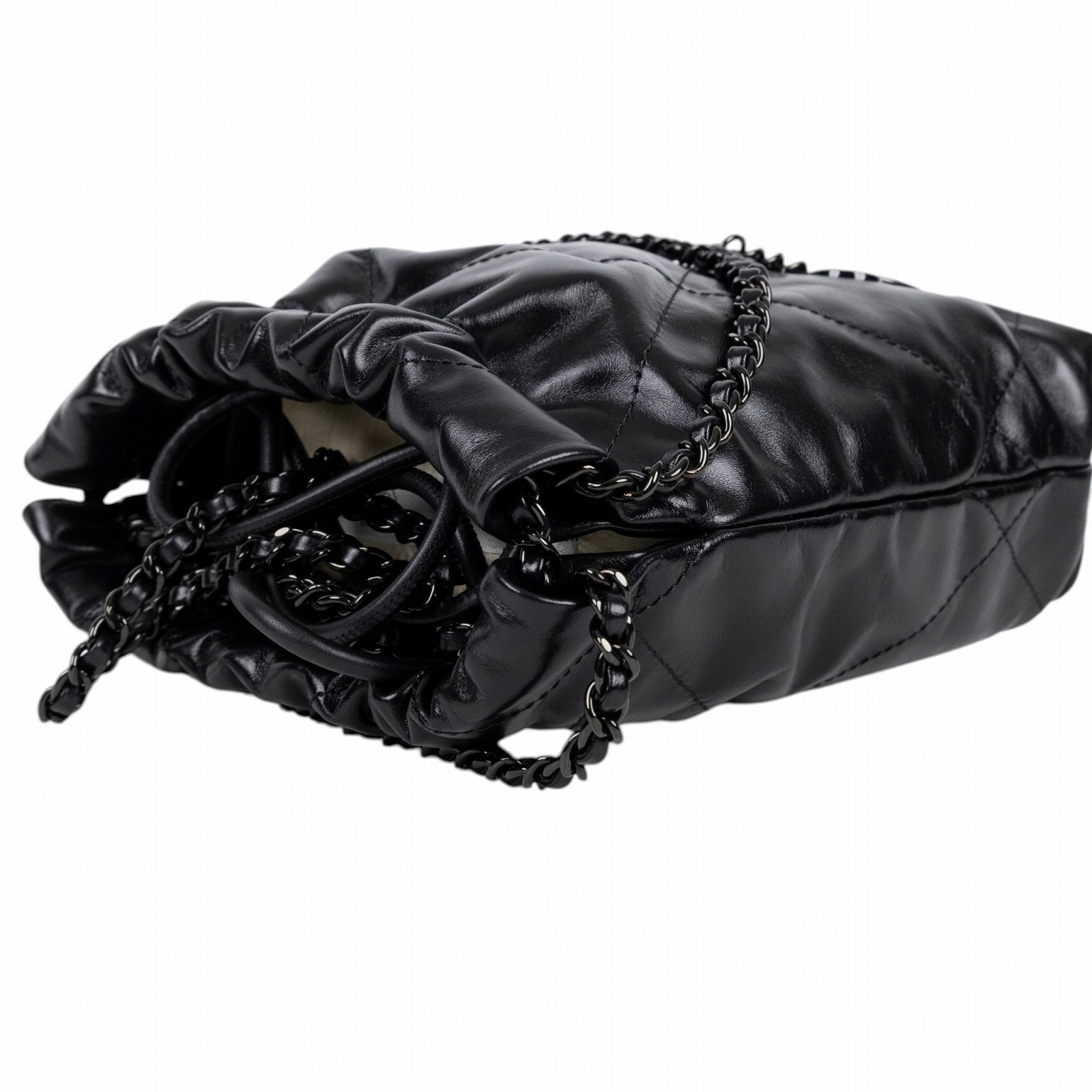 香奈兒 CHANEL 22 迷你 束口包 AS3980 B09220 晶片款 SO BLACK 22包 MINI 原廠盒子/防塵袋/購買證明