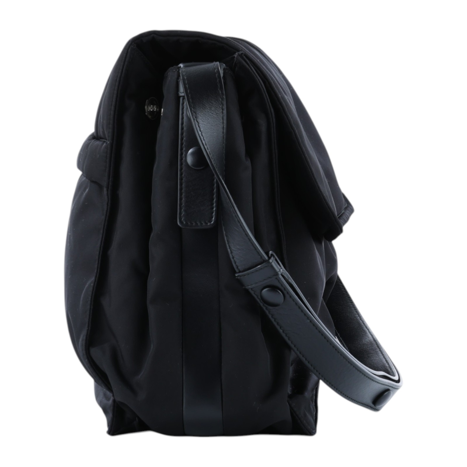 普拉達 PRADA Re-Nylon 夾棉 肩背袋 中型  1BD255_RDLN 黑尼龍郵差包 防塵袋/購買證明