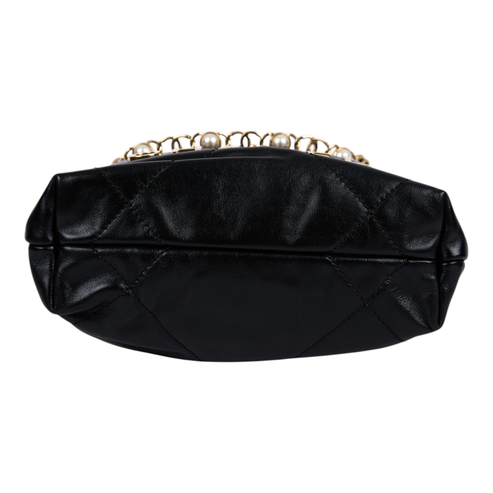 香奈兒 CHANEL 22 迷你 束口包 仿珍珠 AS3980 B17401 晶片款 黑金22BAG MINI 原廠盒子/防塵袋