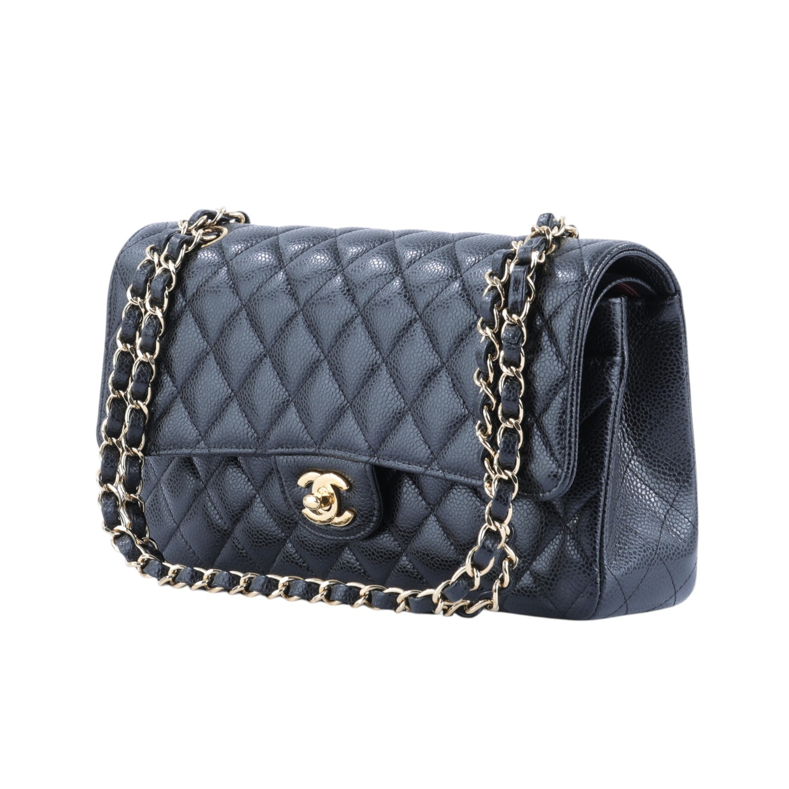 香奈兒 CHANEL CF 經典 11.12 口蓋包 A01112 Y01864 晶片款 黑金荔枝COCO25 原廠盒子/防塵袋/購買證明