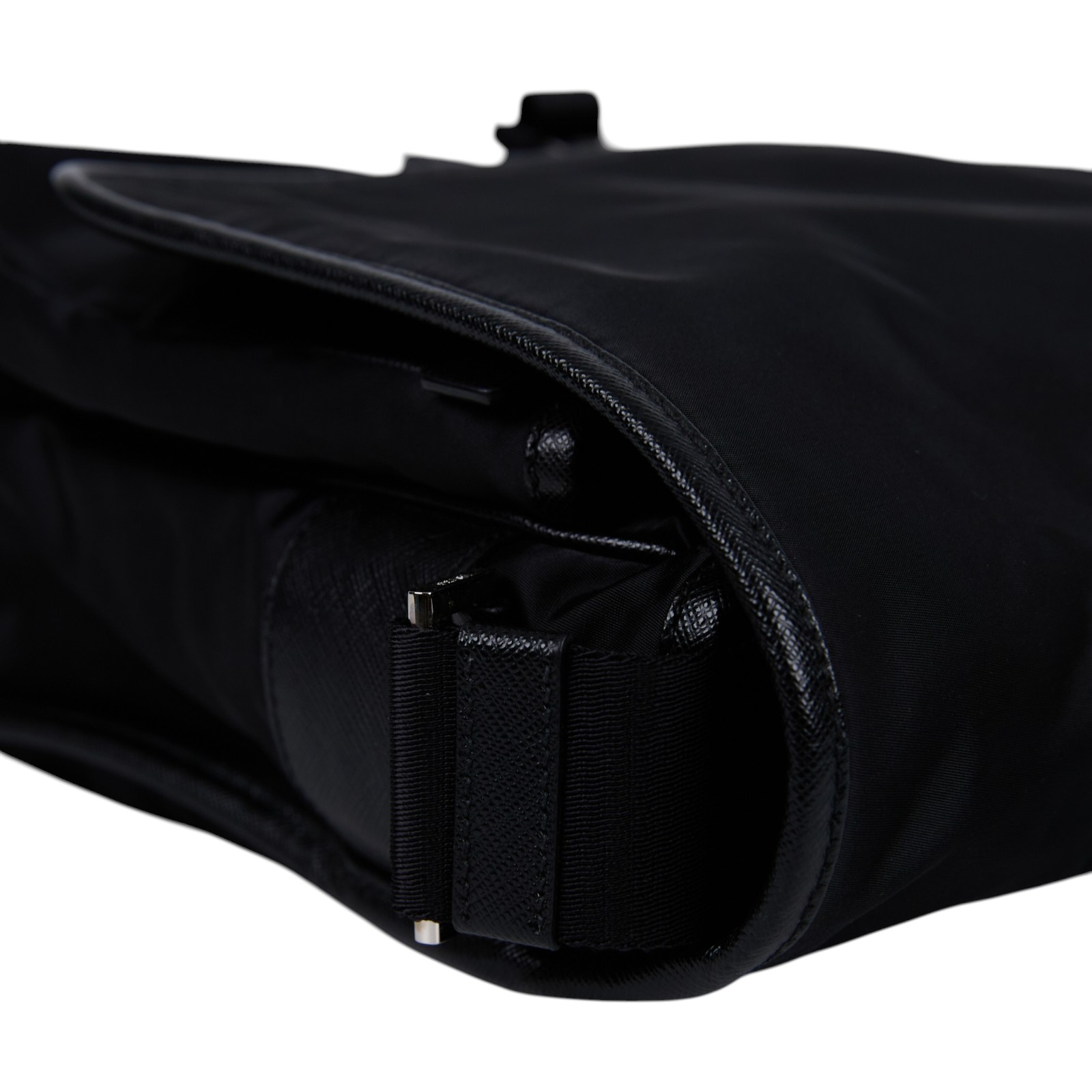 普拉達 PRADA Tessuto Nylon 郵差包 肩背包 斜背包 2VD166_2FMO 經典LOGO皮飾邊斜背包 保證卡