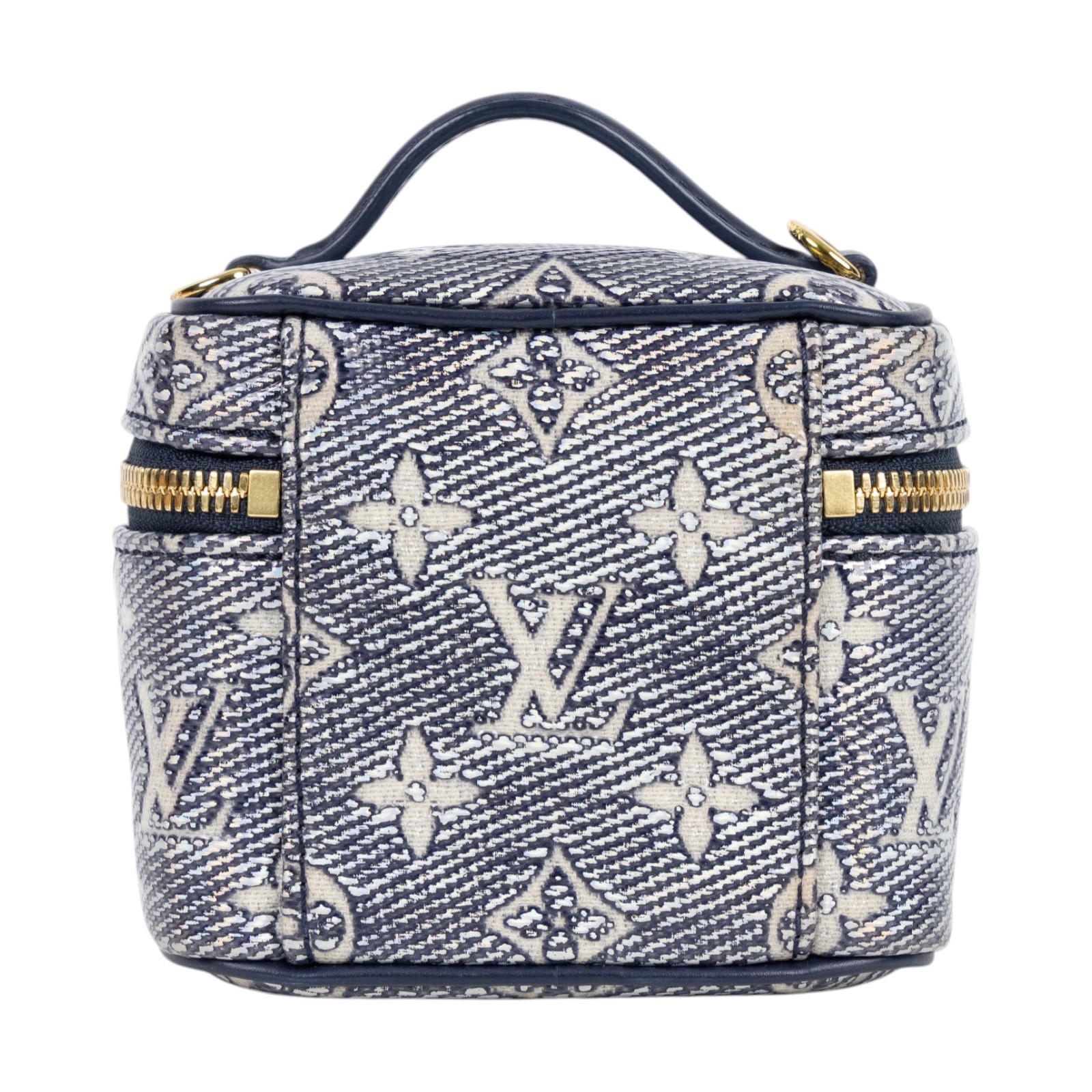 路易威登 LOUIS VUITTON Micro Vanity 化妝箱 M82467 晶片款 藍色炫彩 Micro Vanity 原廠盒子/防塵袋/鍊帶/鏡子