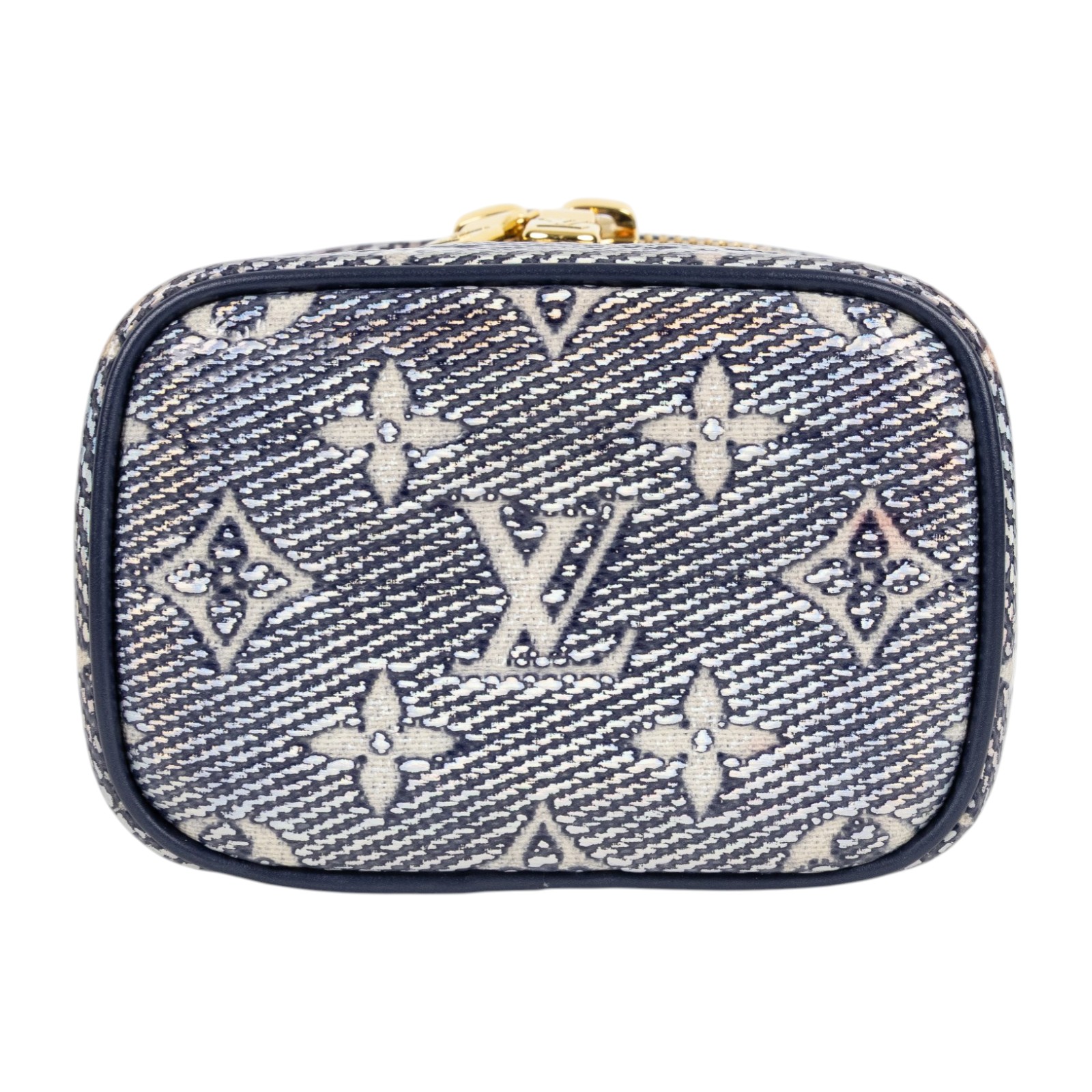 路易威登 LOUIS VUITTON Micro Vanity 化妝箱 M82467 晶片款 藍色炫彩 Micro Vanity 原廠盒子/防塵袋/鍊帶/鏡子